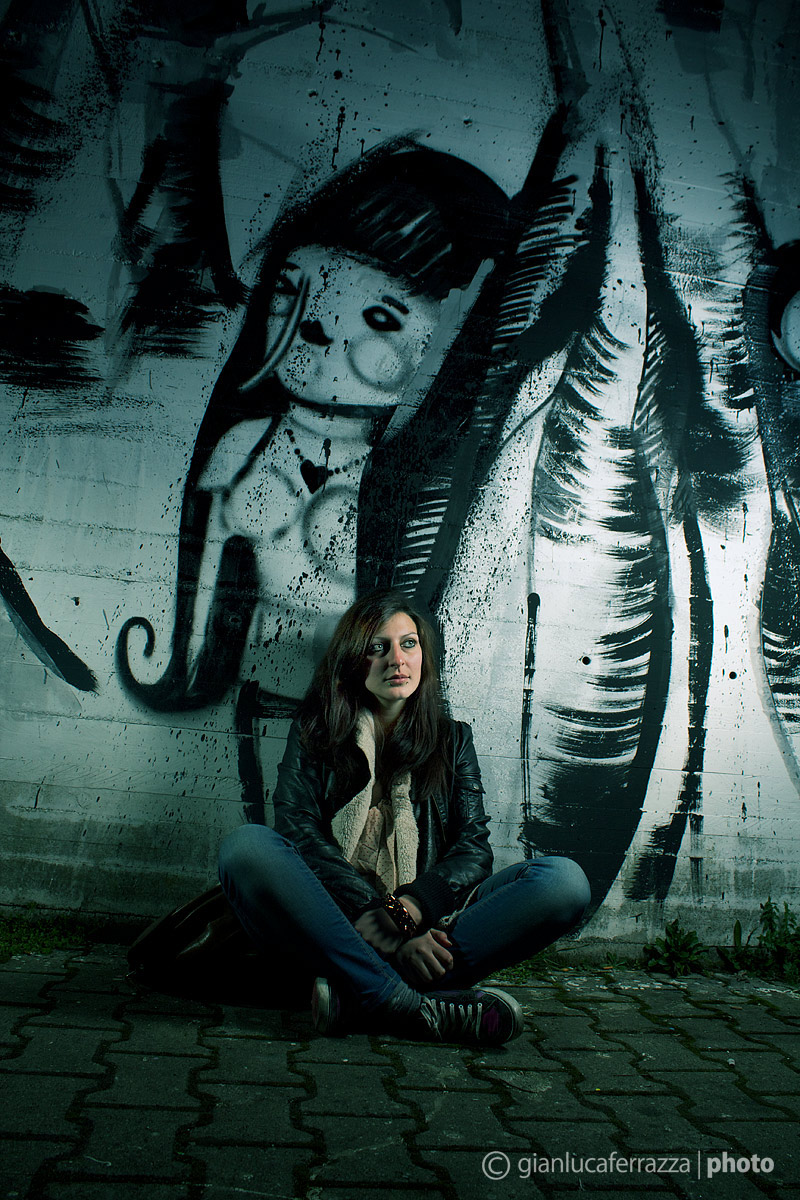 Sitting in the street