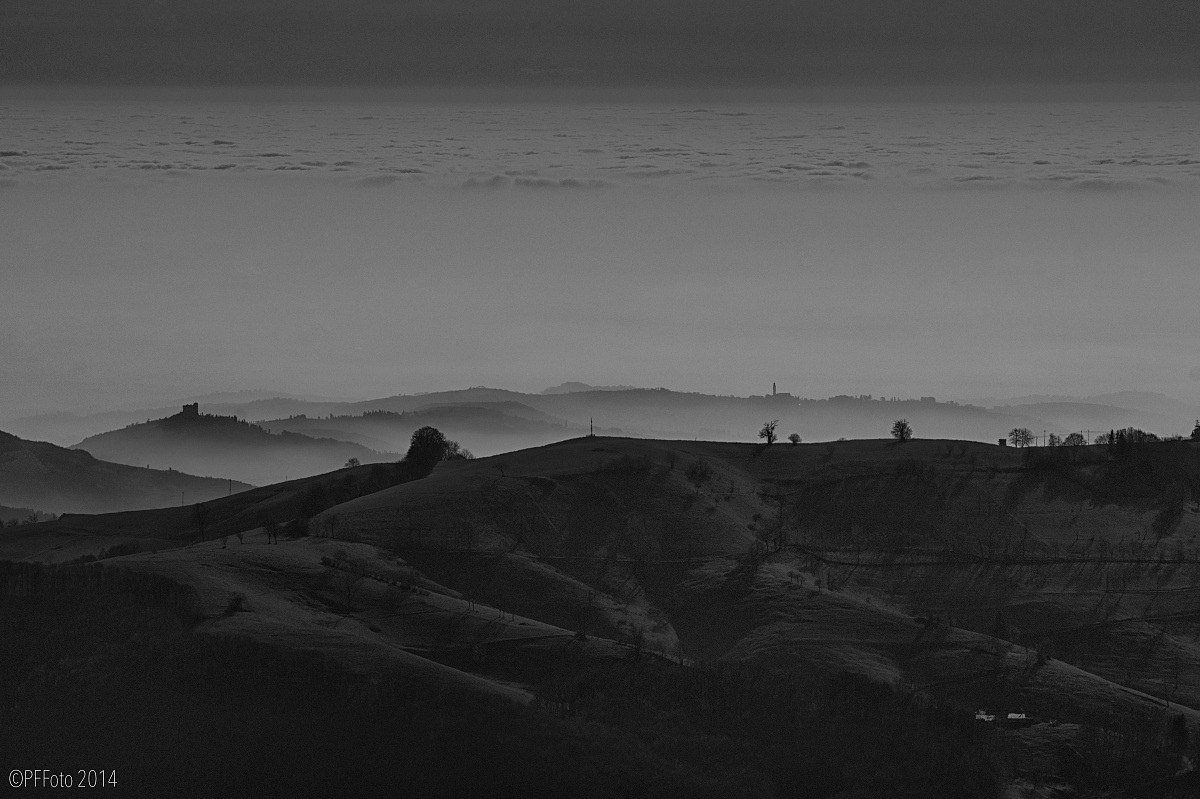Lessinia, nebbia e nuvole basse