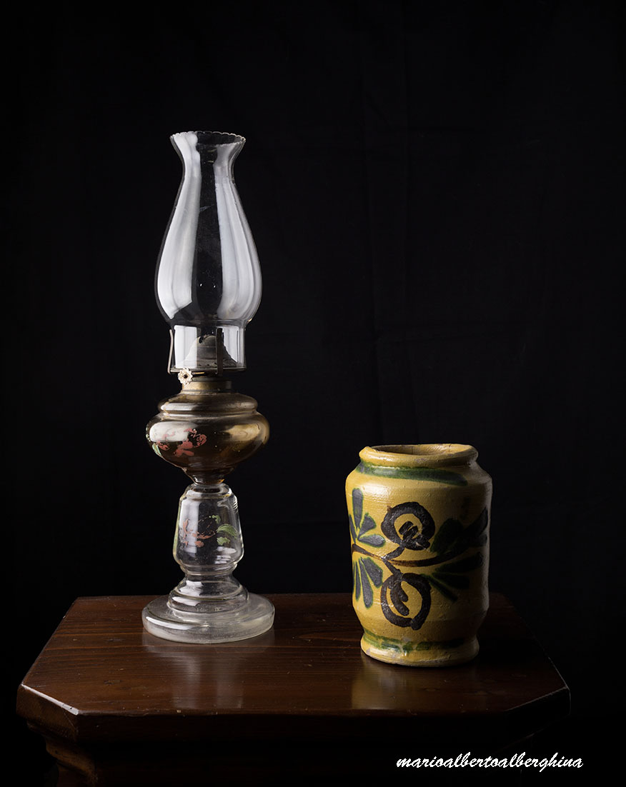 Lume con ceramica di Caltagirone