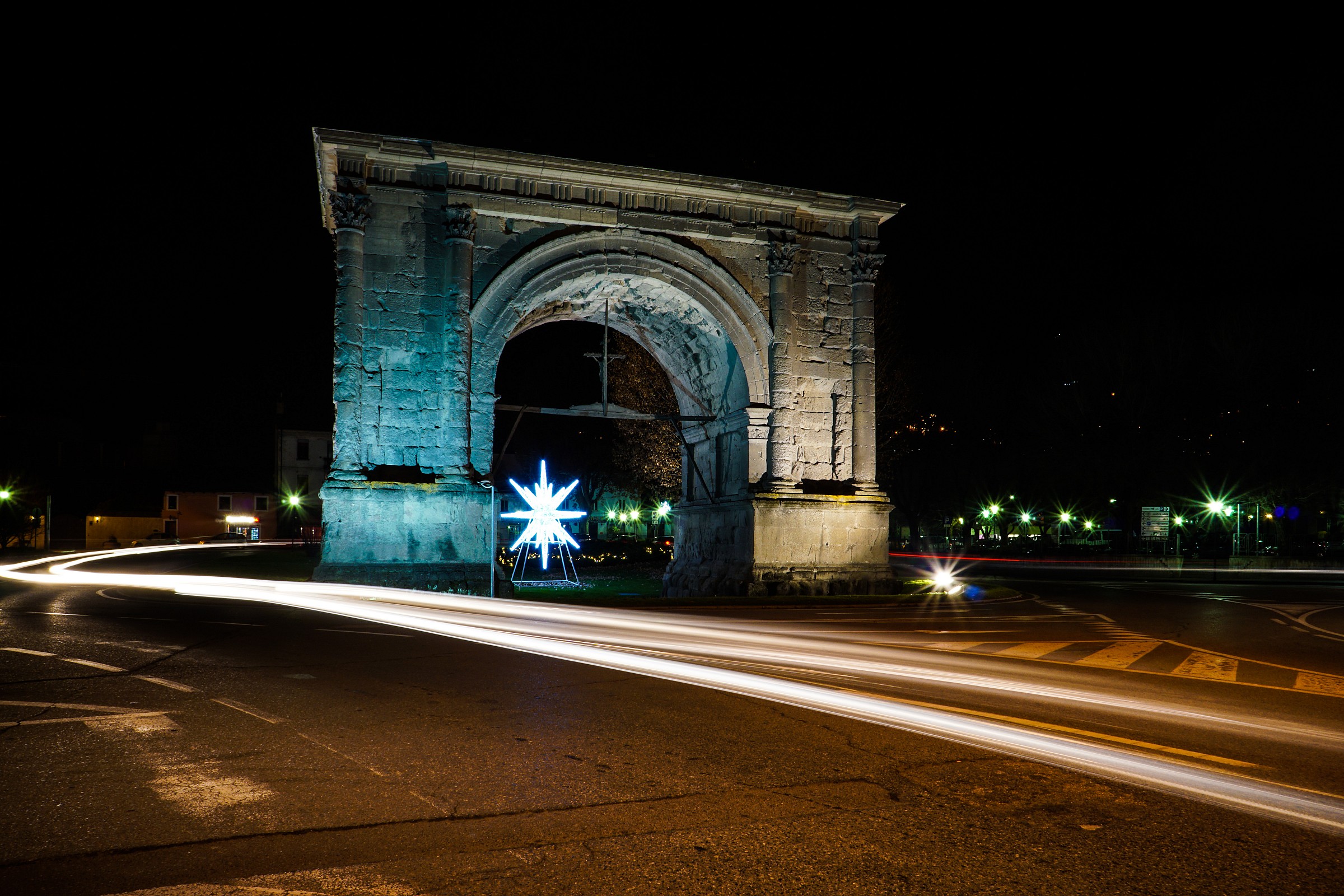 Arco di Augusto by Night
