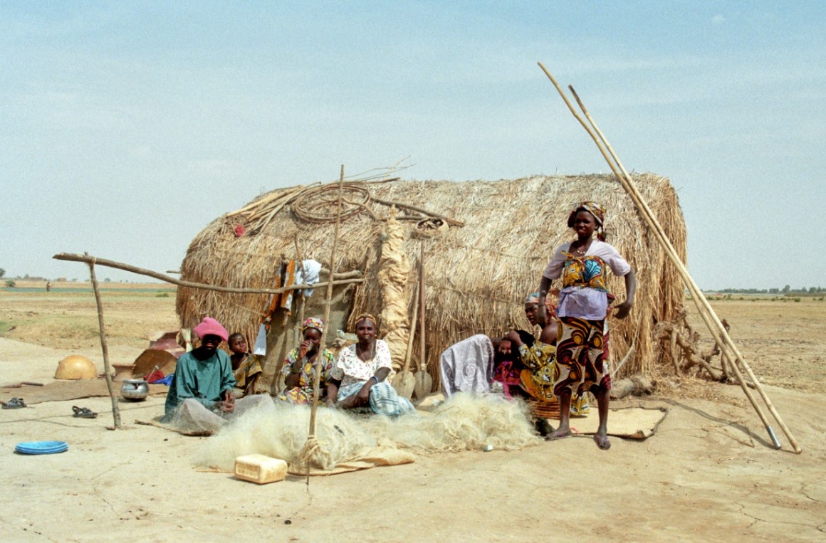 abitazione lungo il fiume Niger
