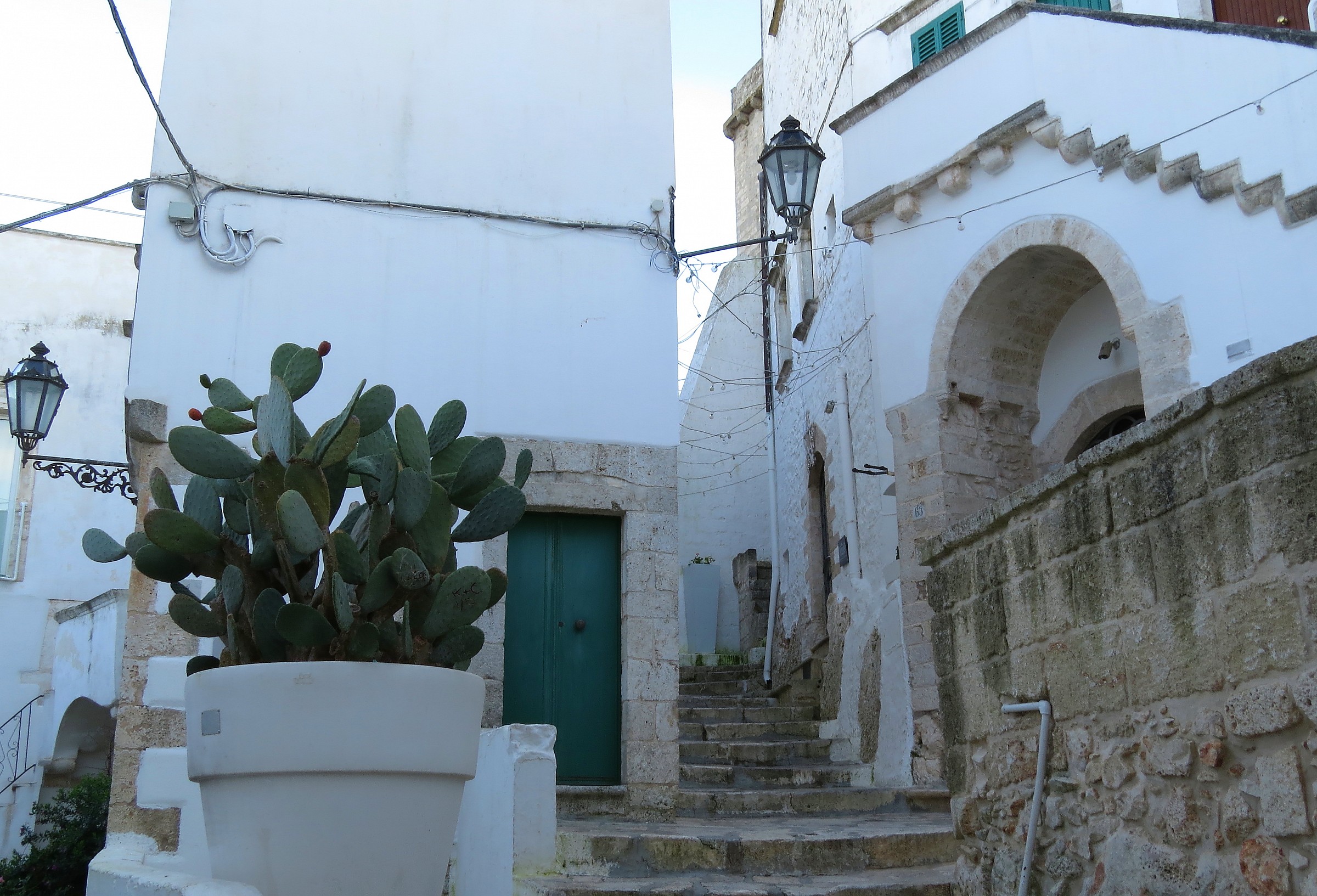 the narrow streets of the old town