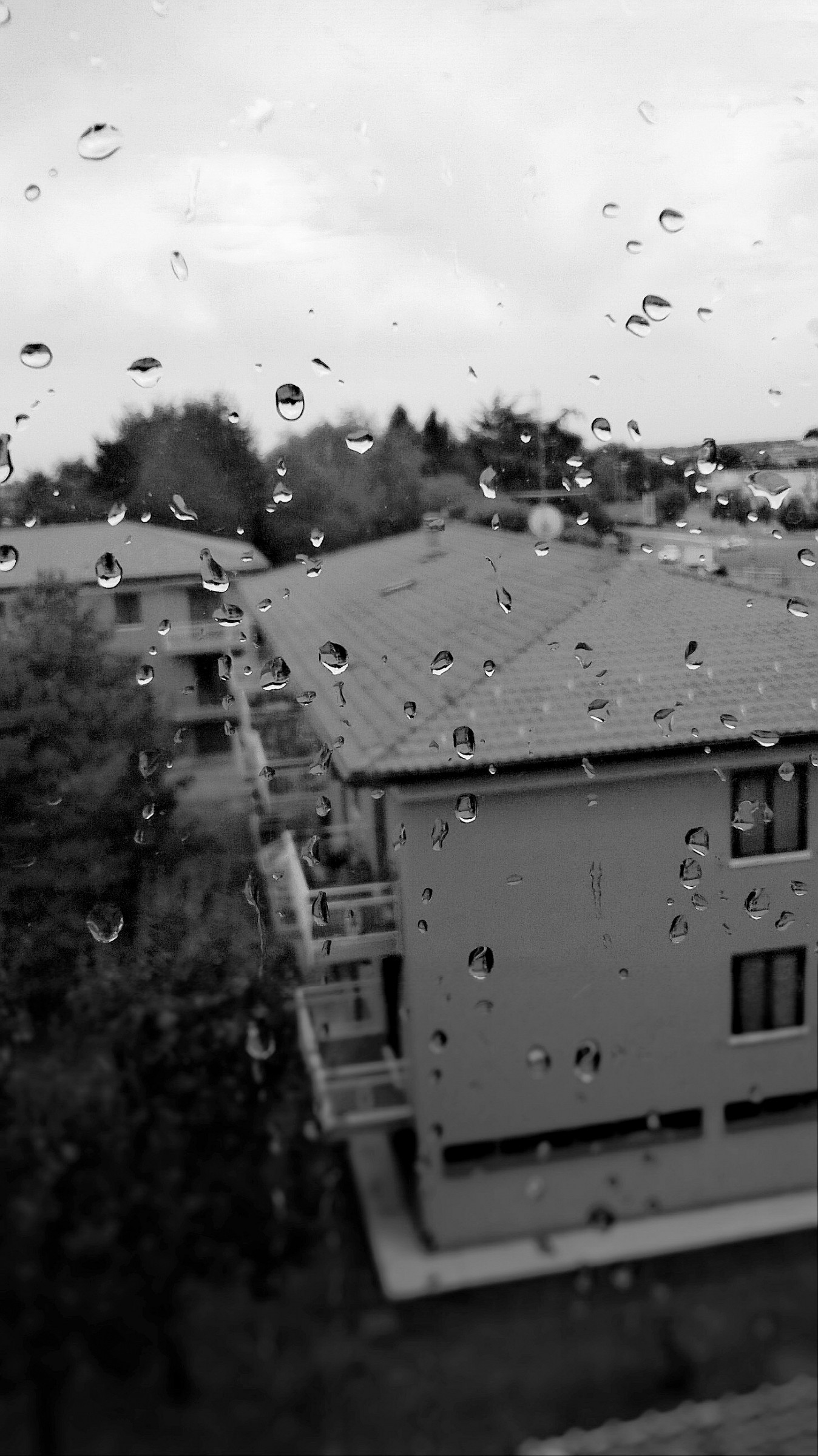 drops on window