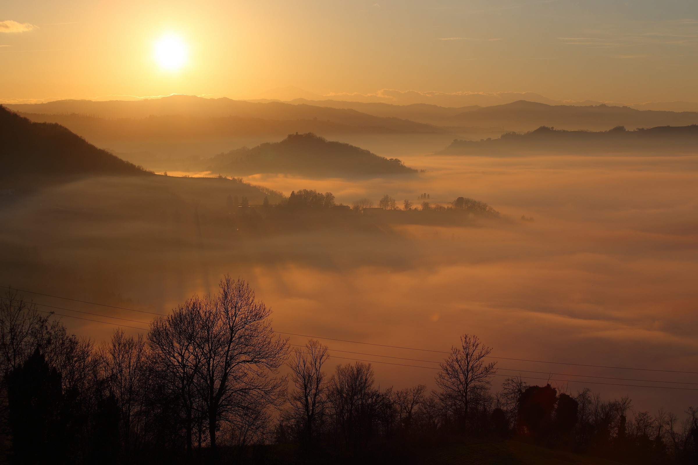 tramonto sulla valle
