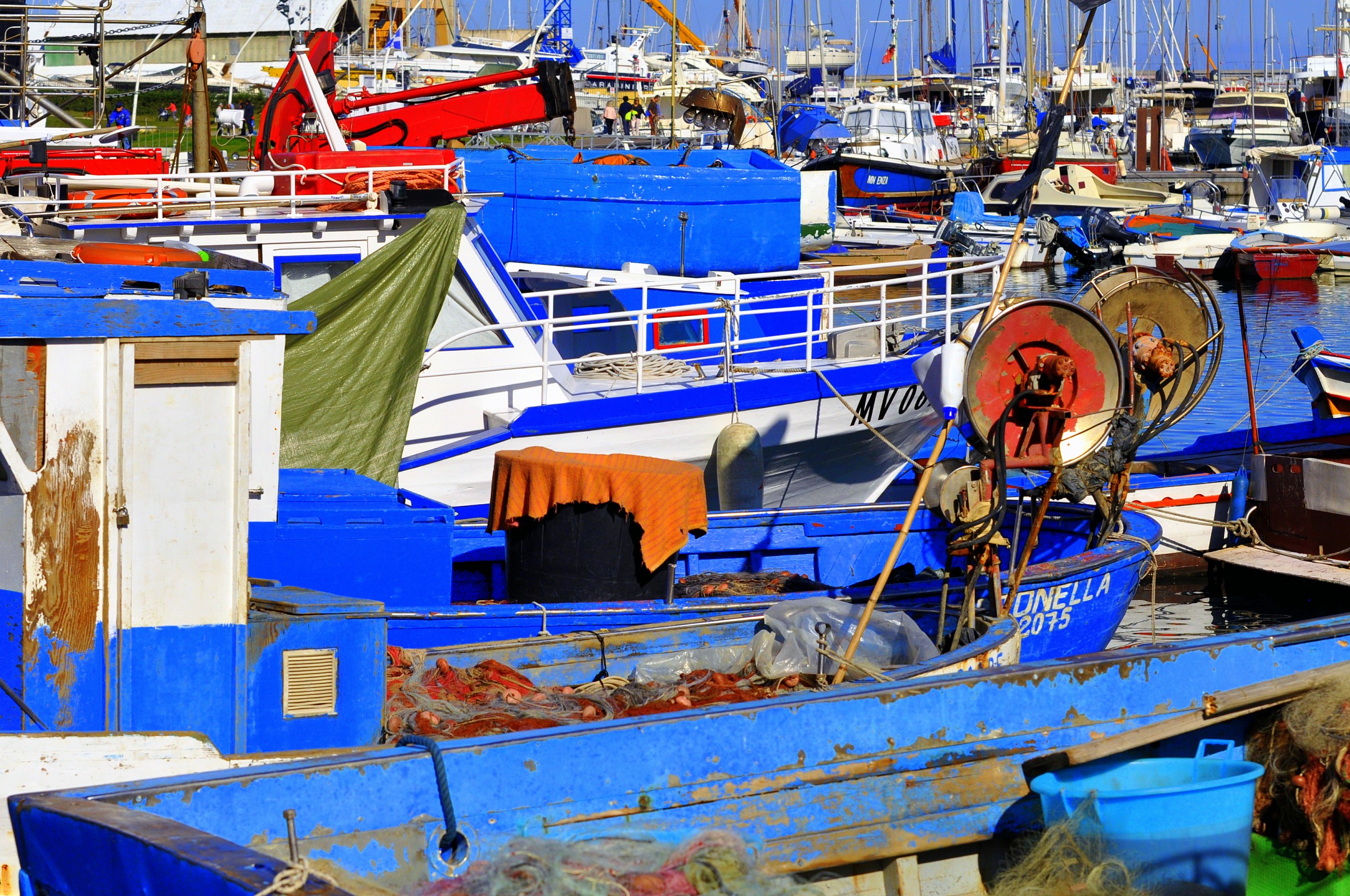 colori intensi tra le barche di palermo