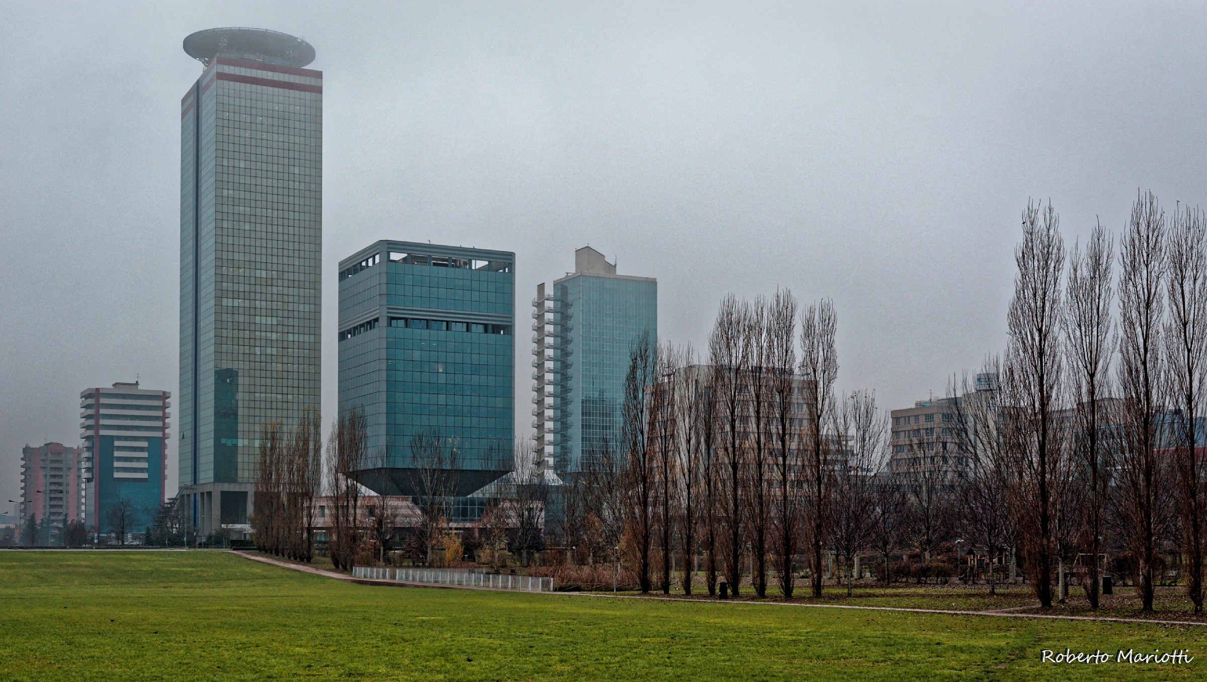 Foggy Lego buildings - 2