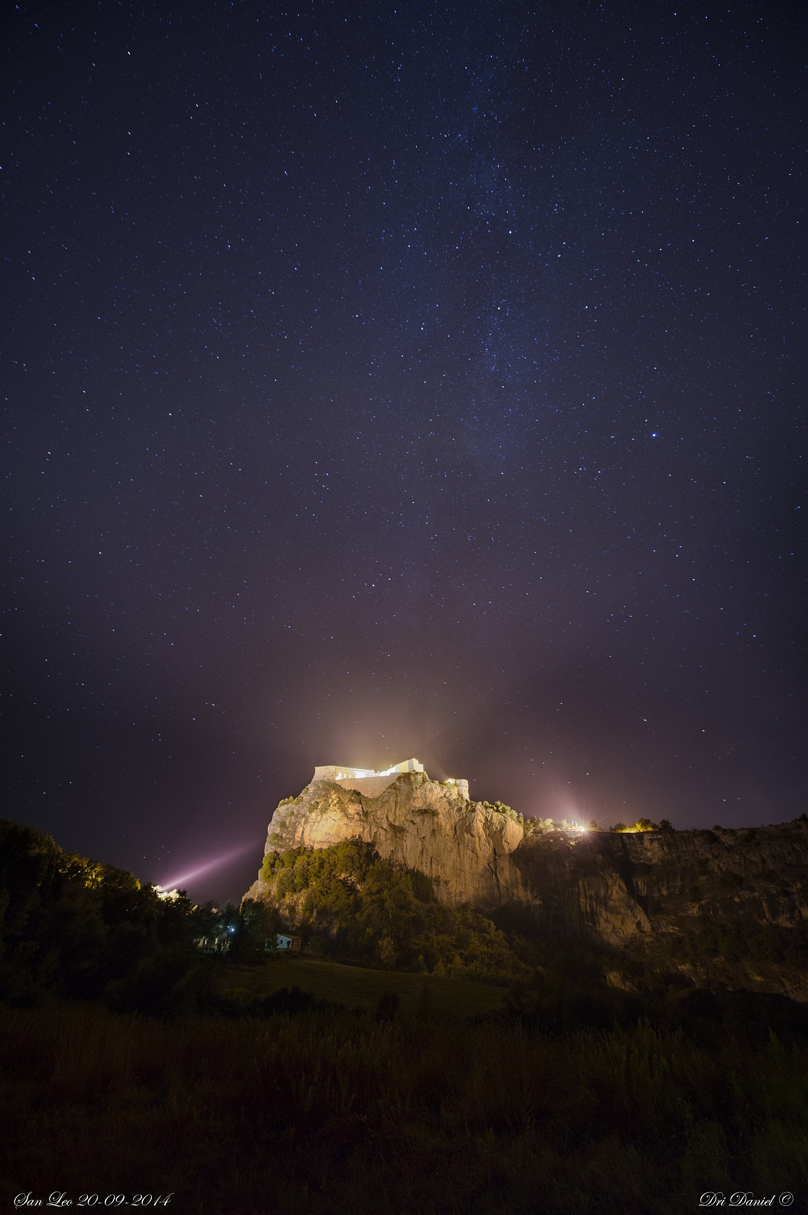 Milk way over the rock
