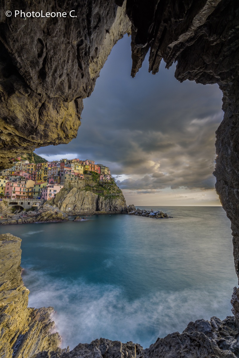 Manarola among the rocks
