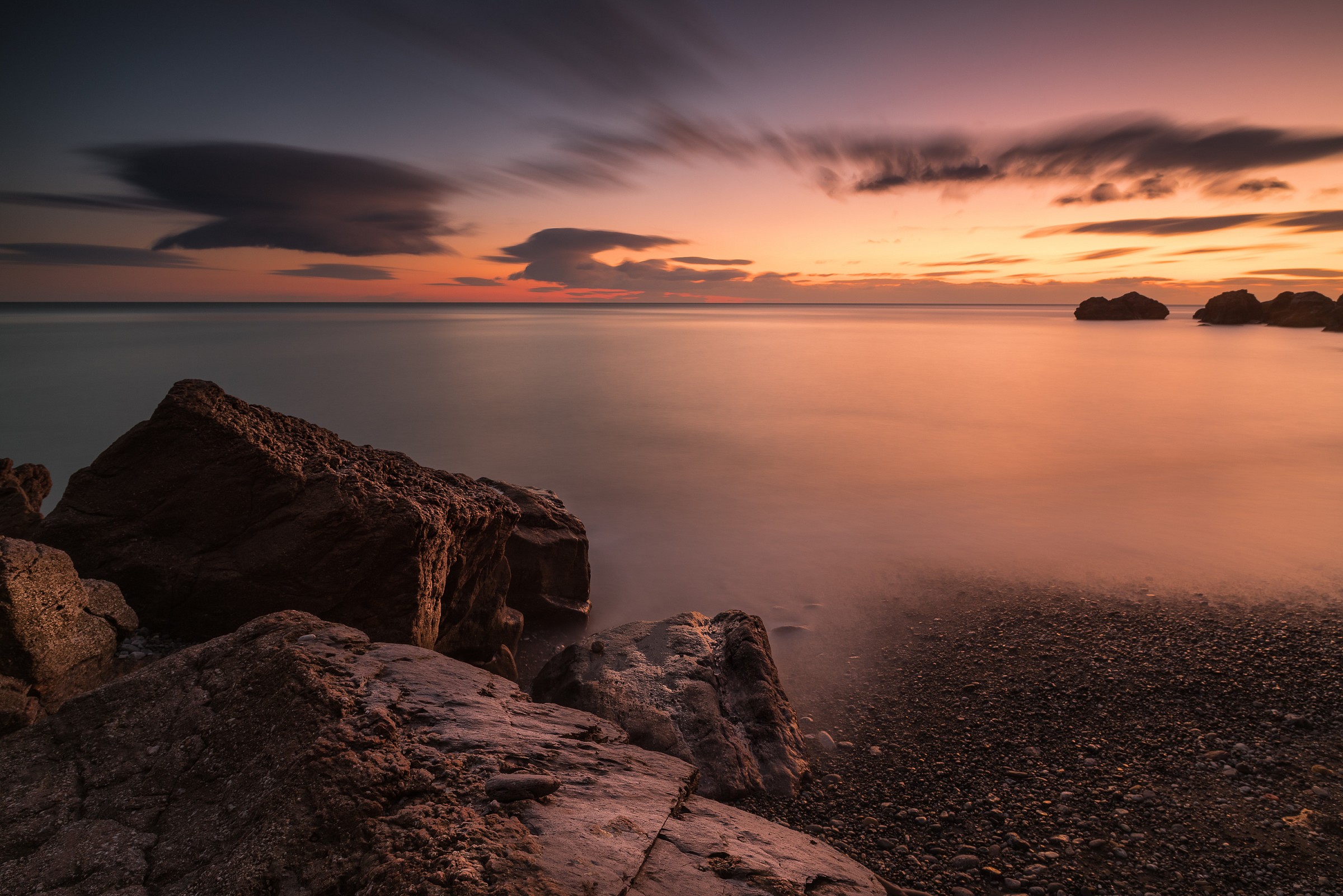 Punta Bianca last sunset in 2014