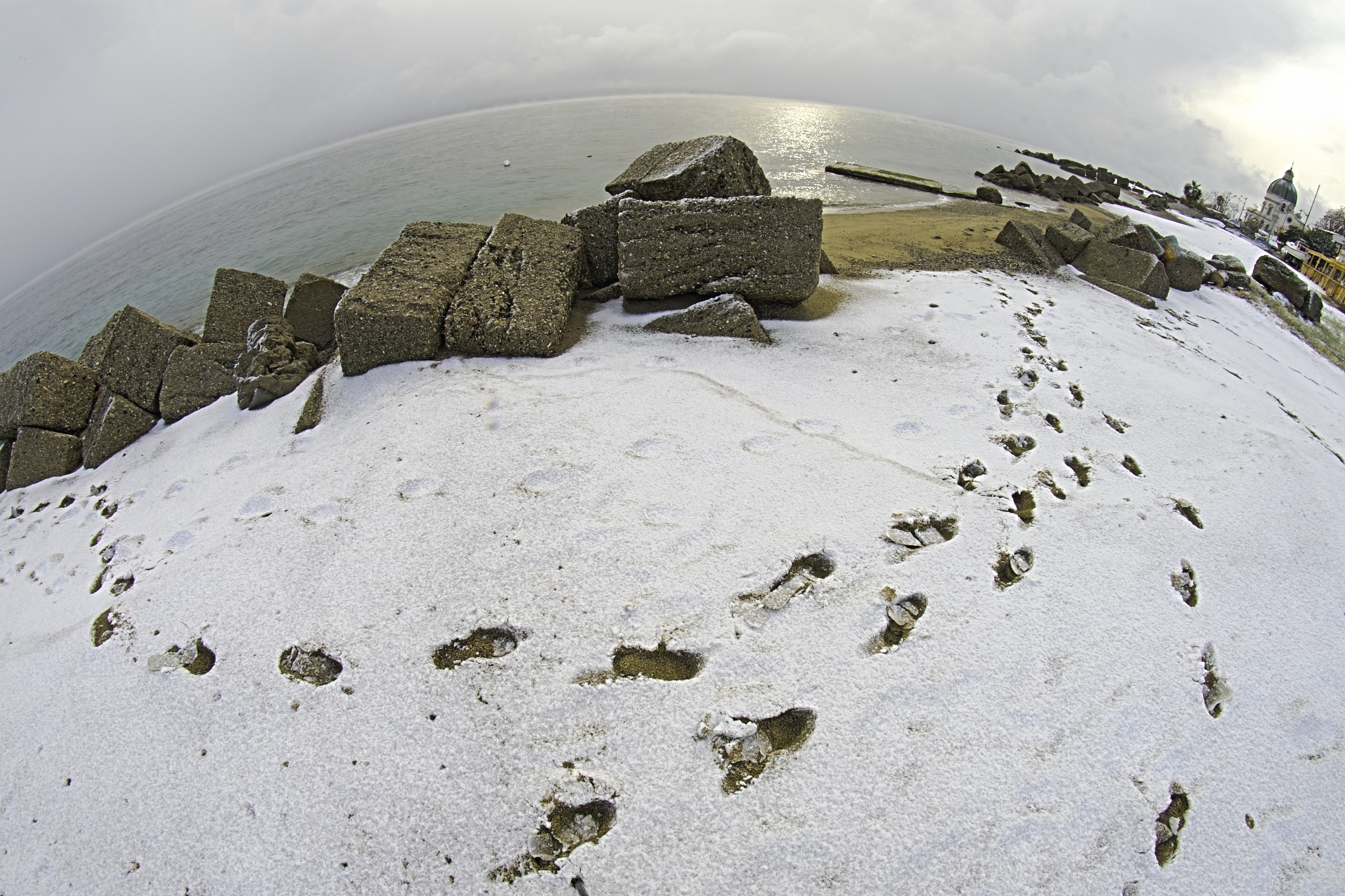 Footprints in the sand and ...