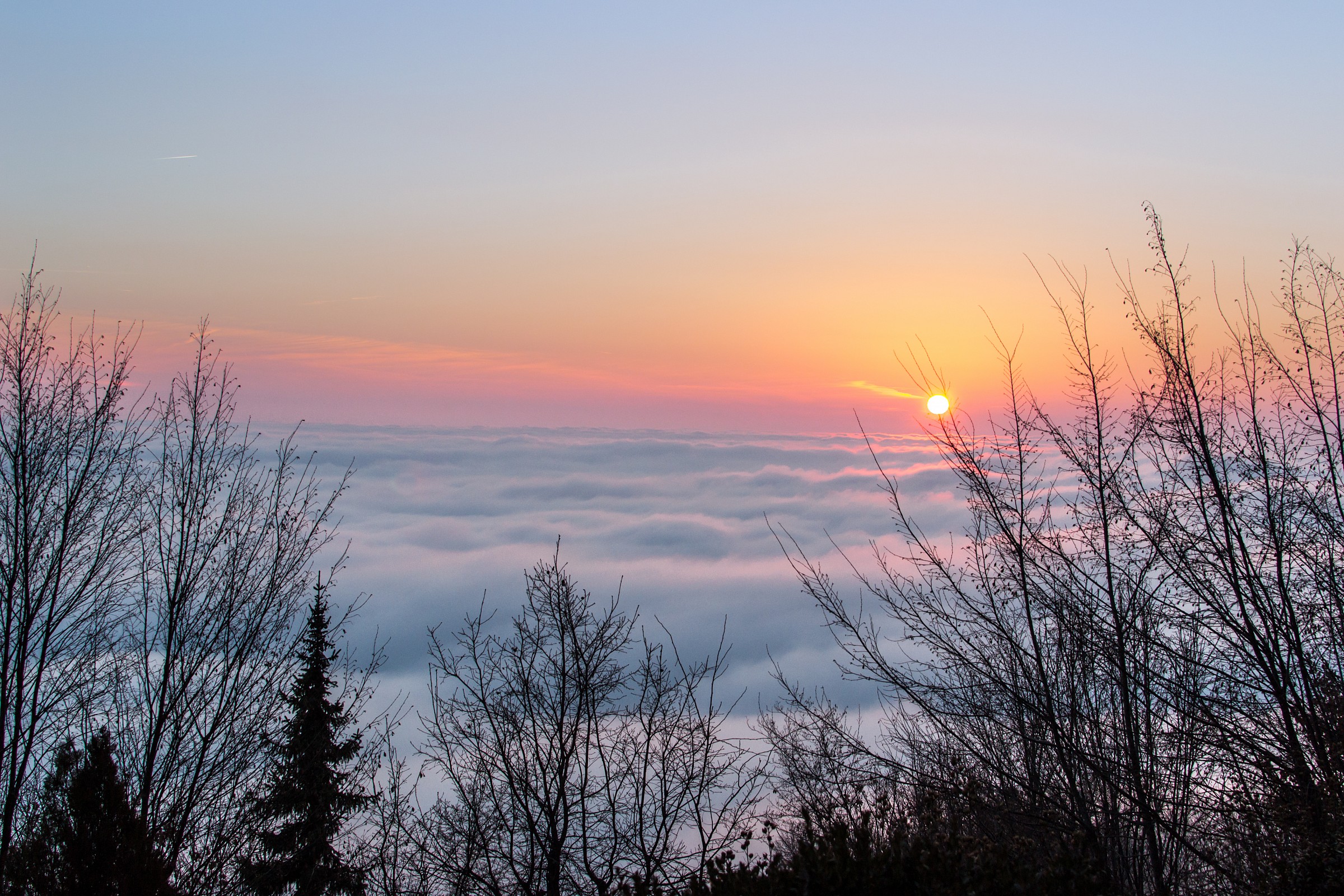 The clouds come down to the ground!