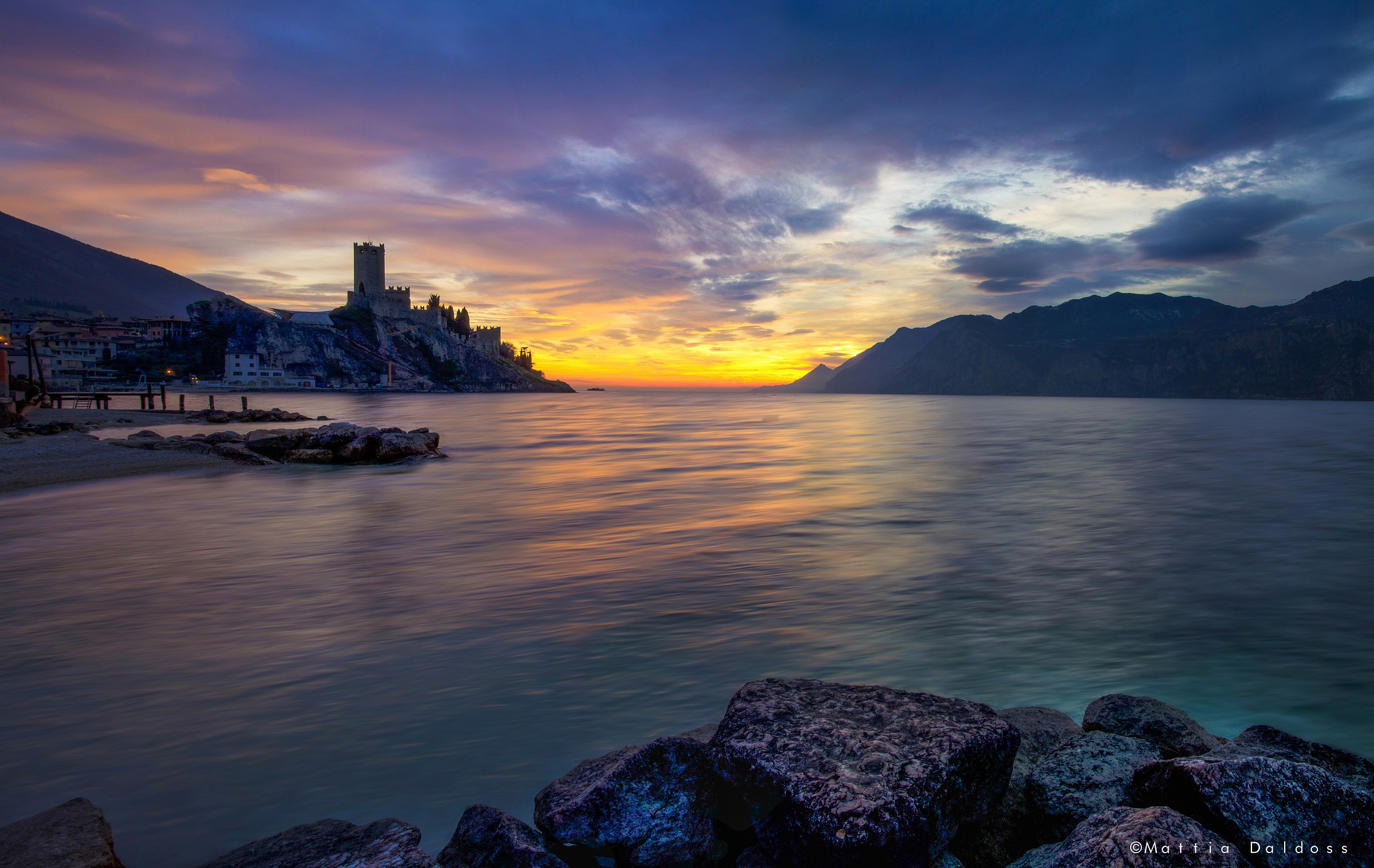 Sunset Malcesine. Lake Garda