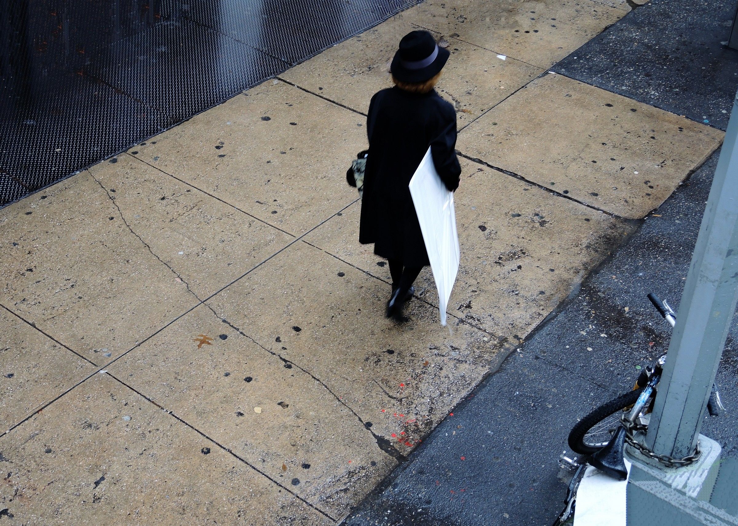 La signora col poster