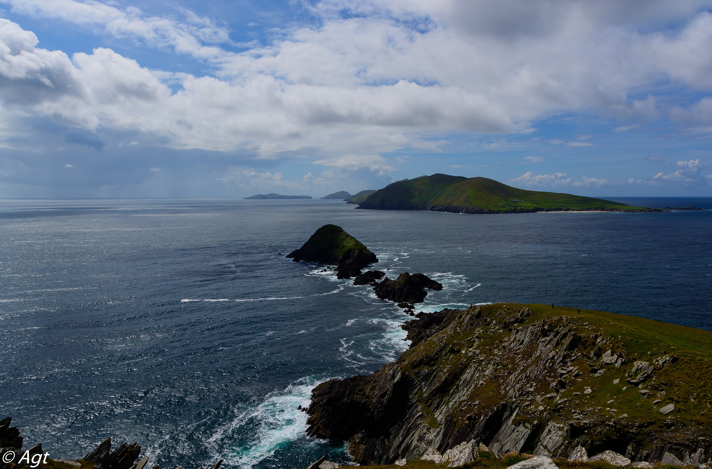 two steps in the ocean