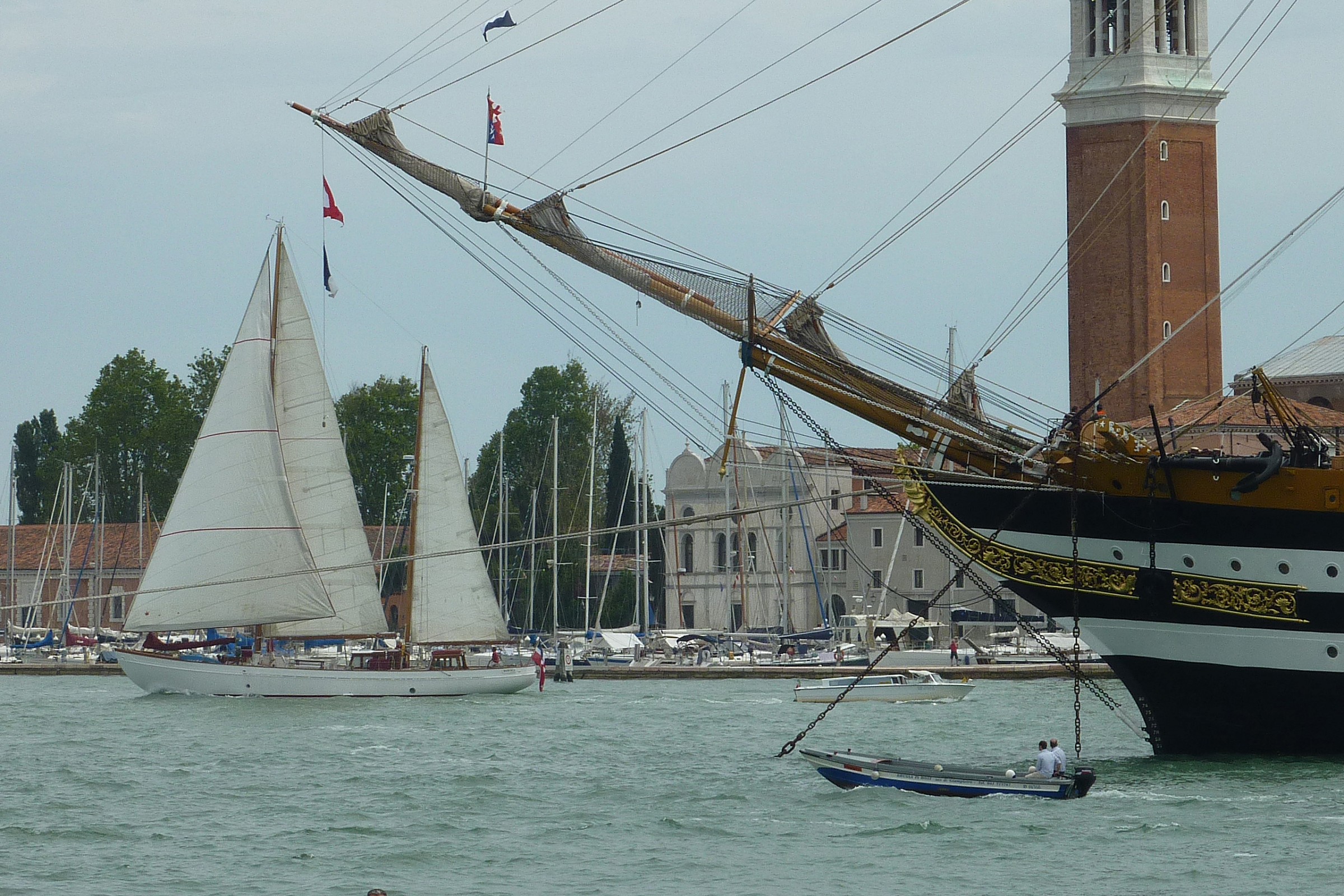 Ketch in the basin of San Marco next to Vespucci
