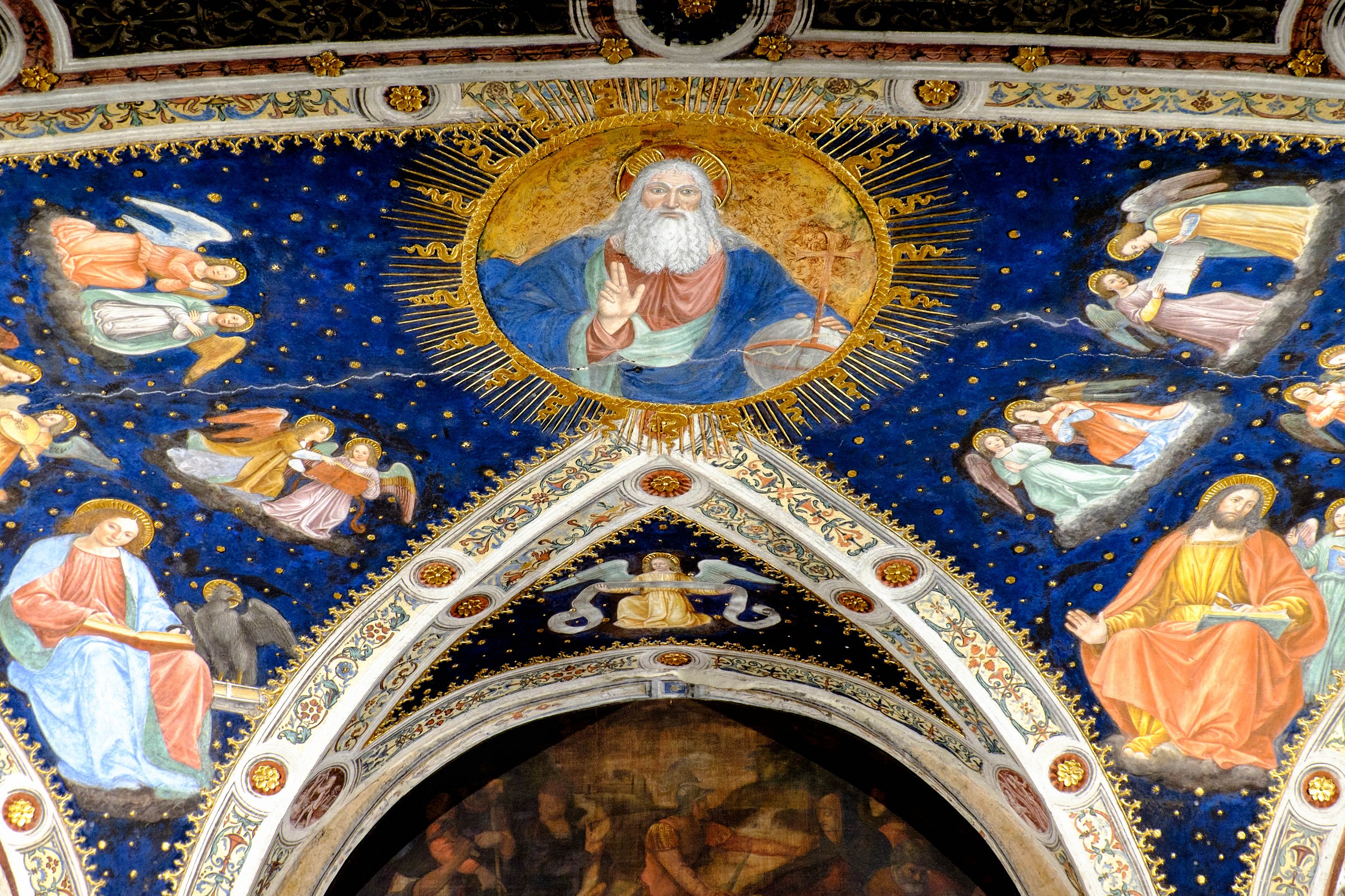 Padre Eterno benedicente e angeli