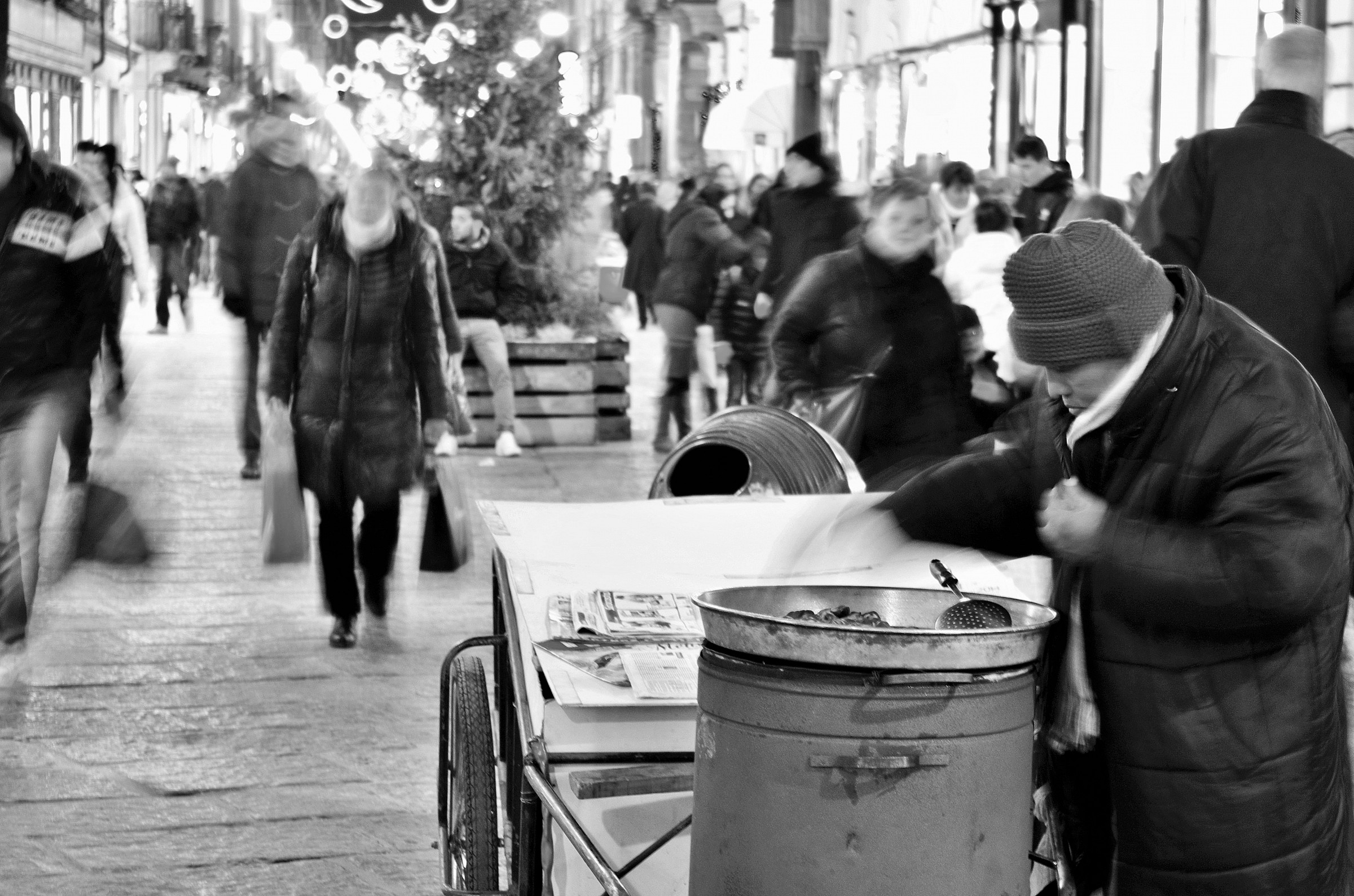 Chestnuts are almost cooked