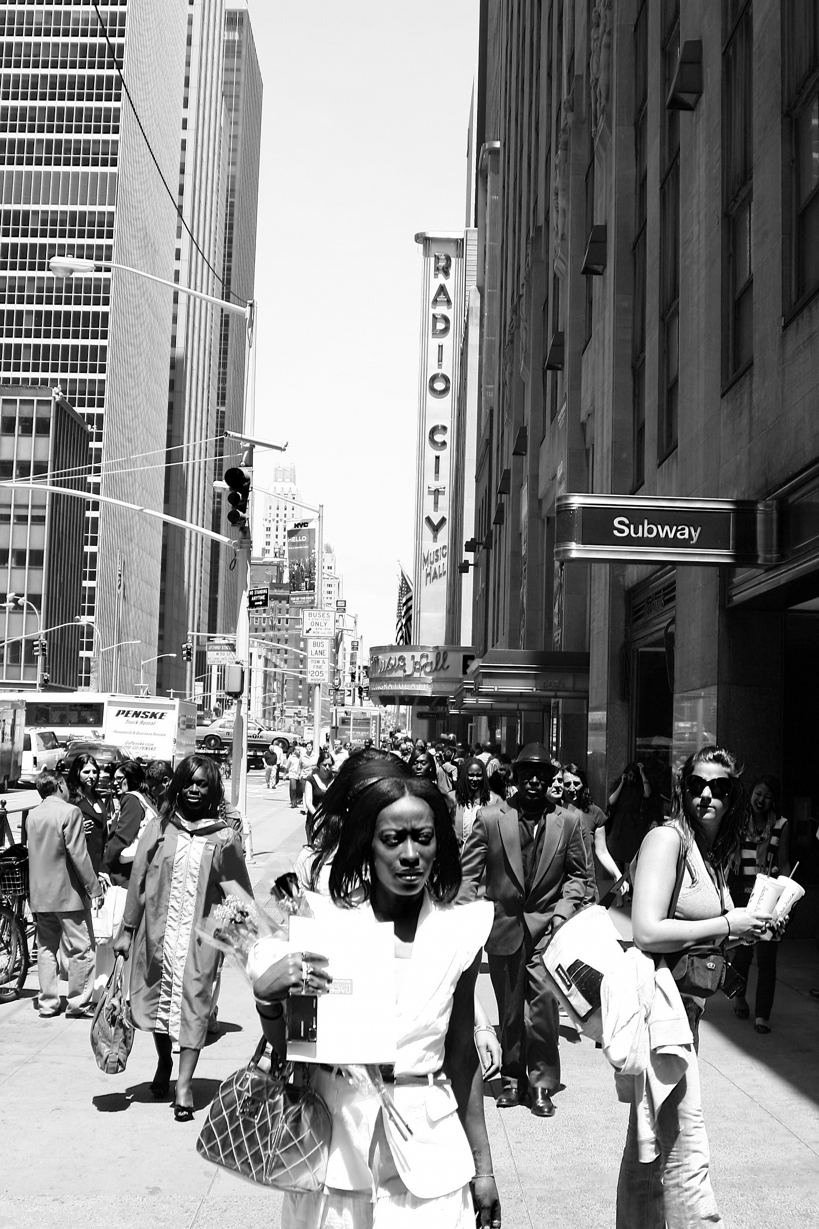 Woman in radio city music hall