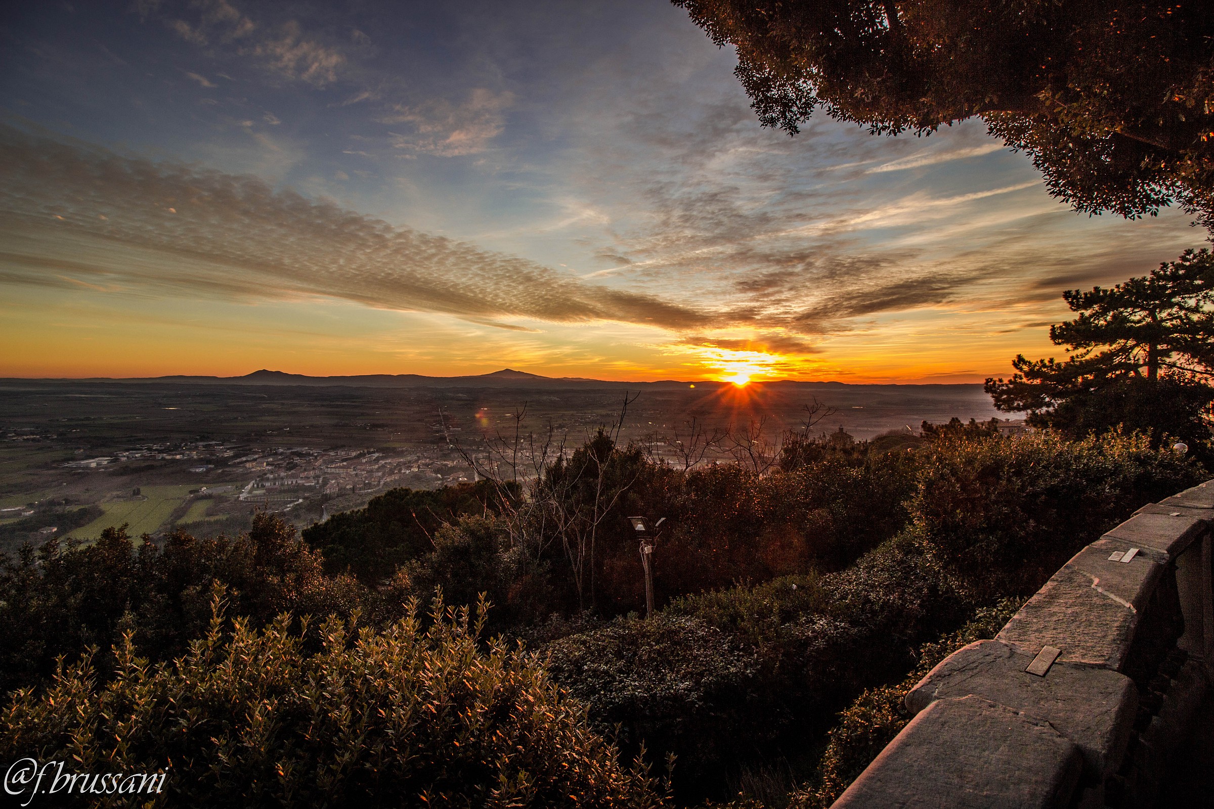 view from the terrace of Cortona ...