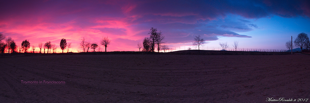 Panoramica al Tramonto in Franciacorta