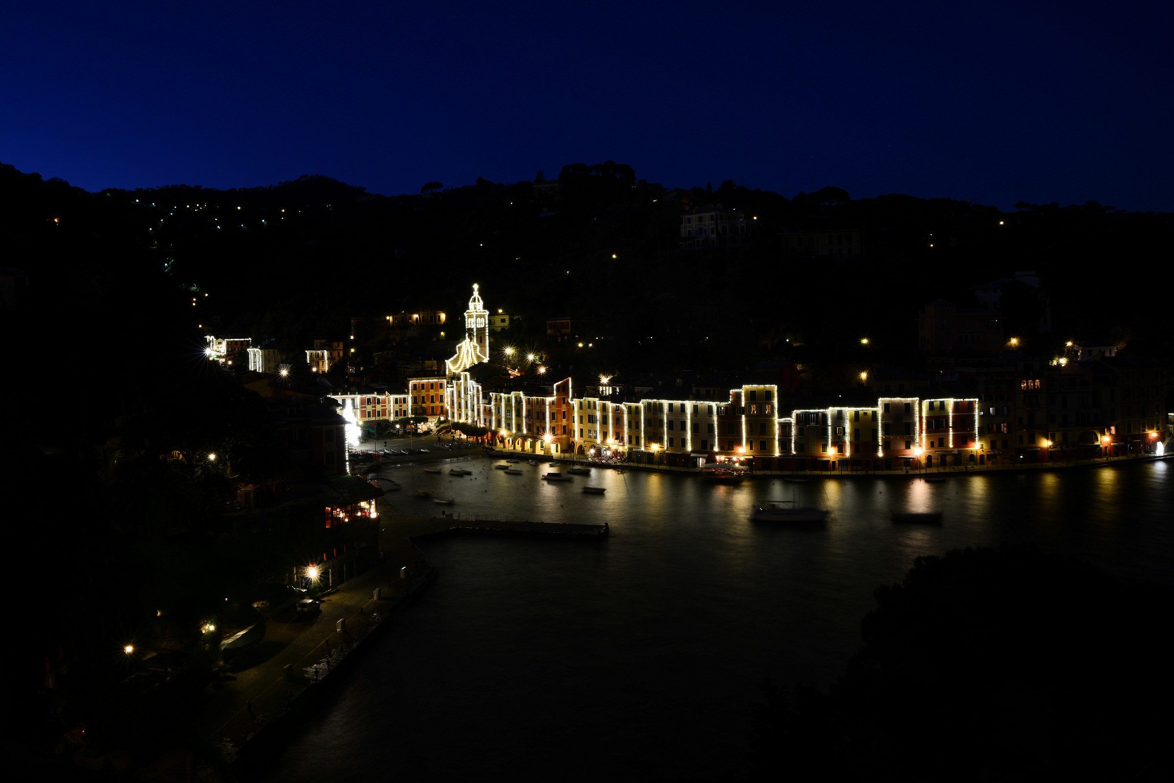 Portofino at night