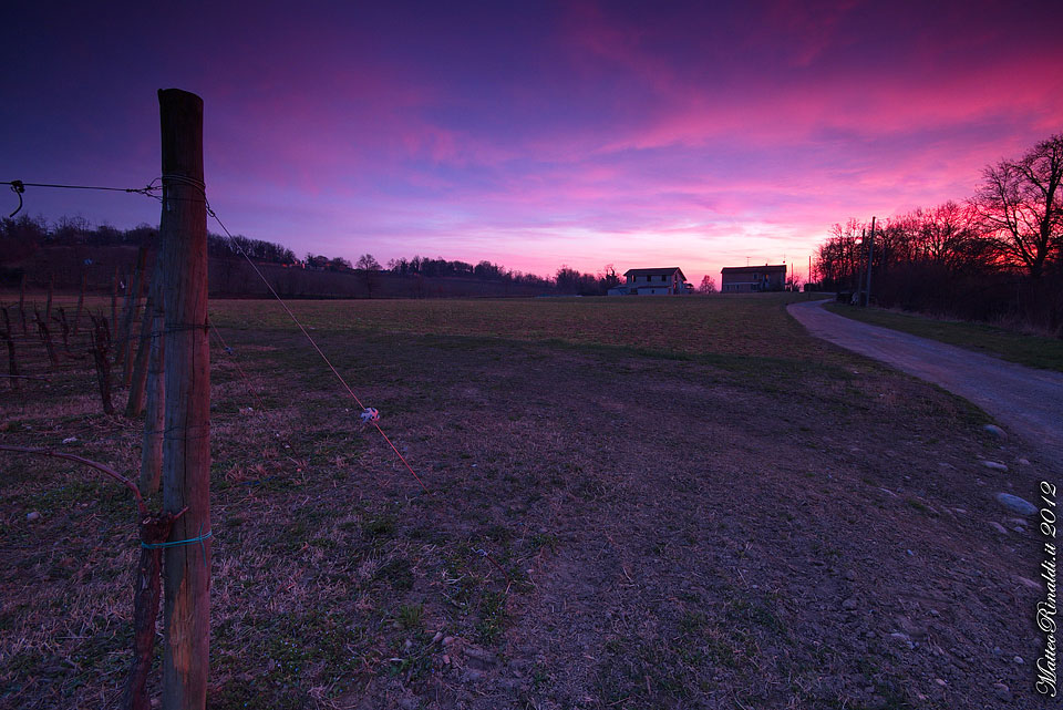 Tramonto fra Vigneti e Cascine della Franciacorta