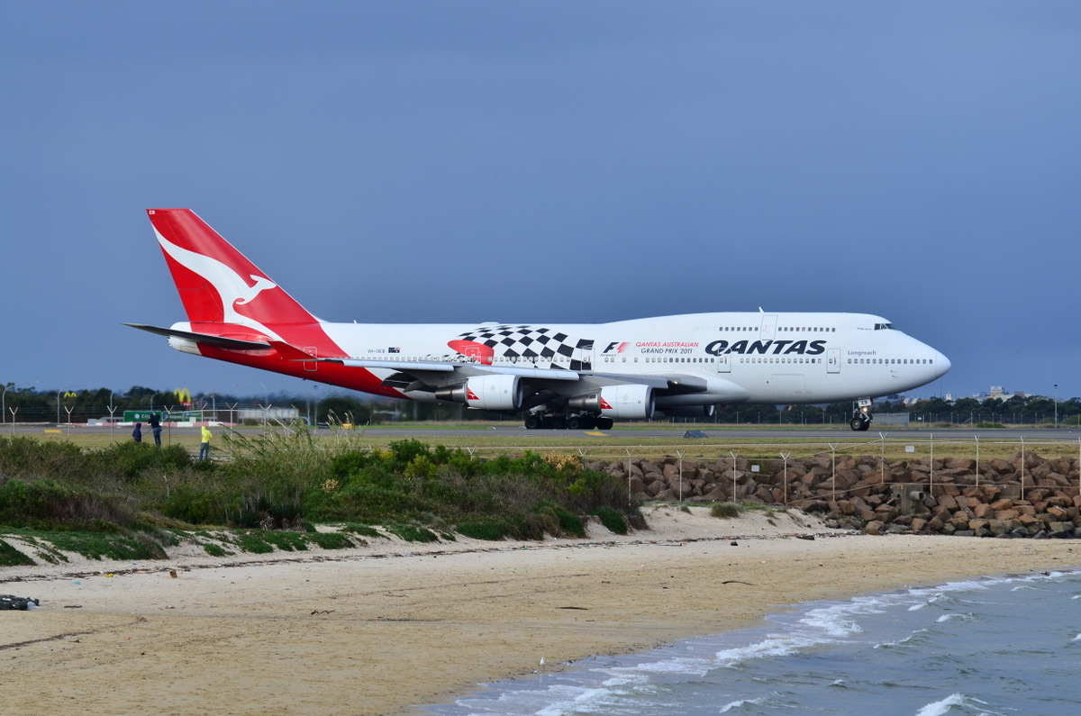 Boeing 747-400 Quantas  aeroporto di Sydney