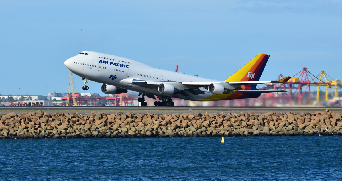 Boeing 747-400 Air Pacific aeroporto di Sydney