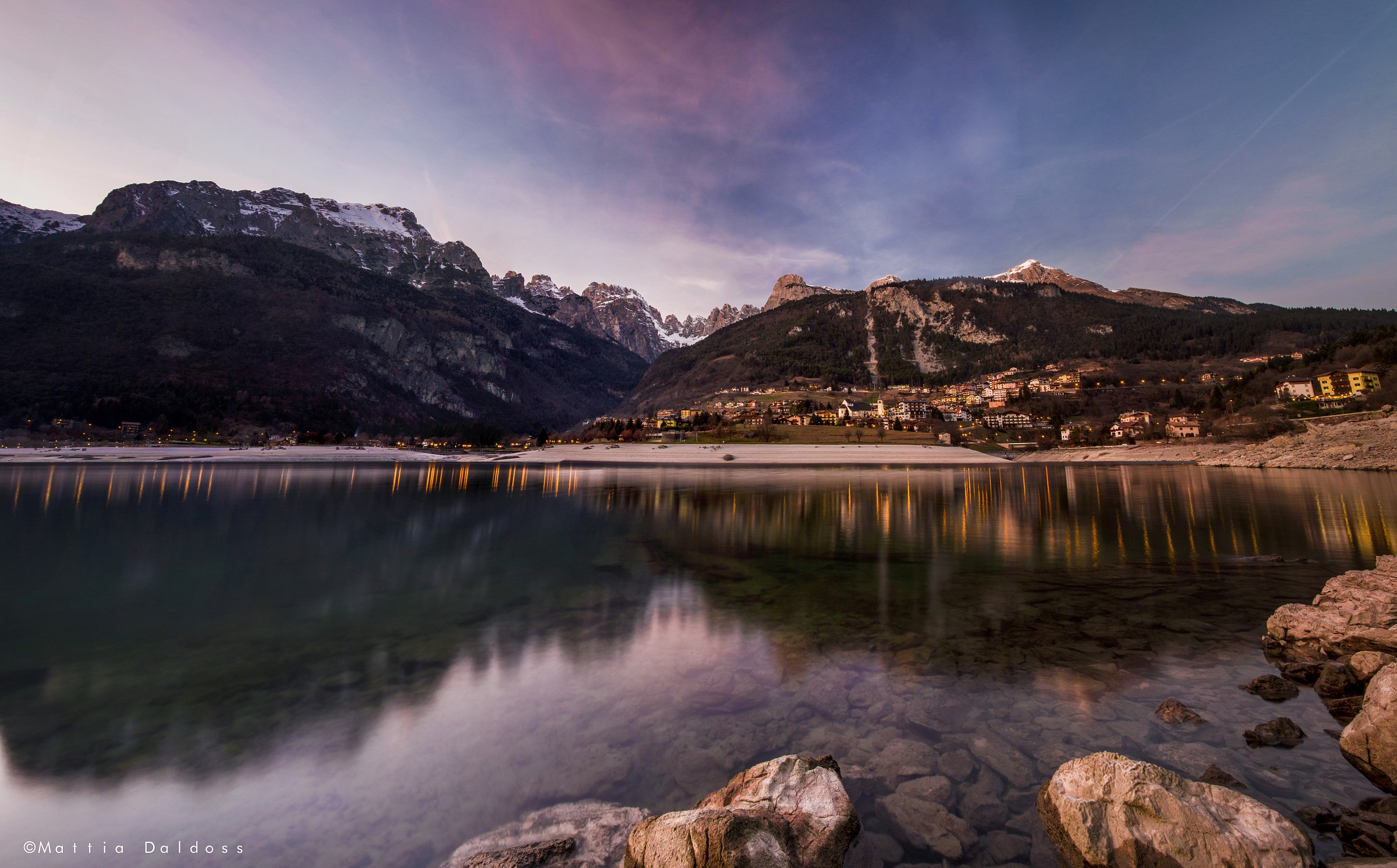 Sunset at Lake Molveno