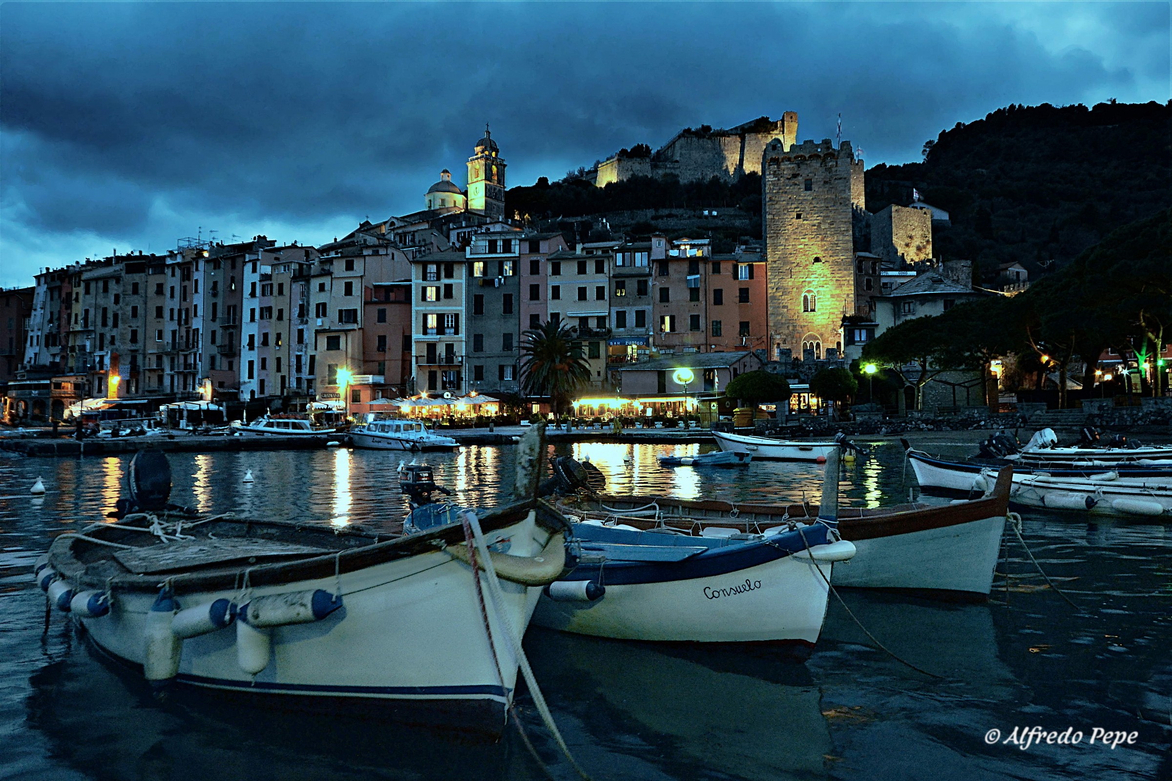 Portovenere night scenery
