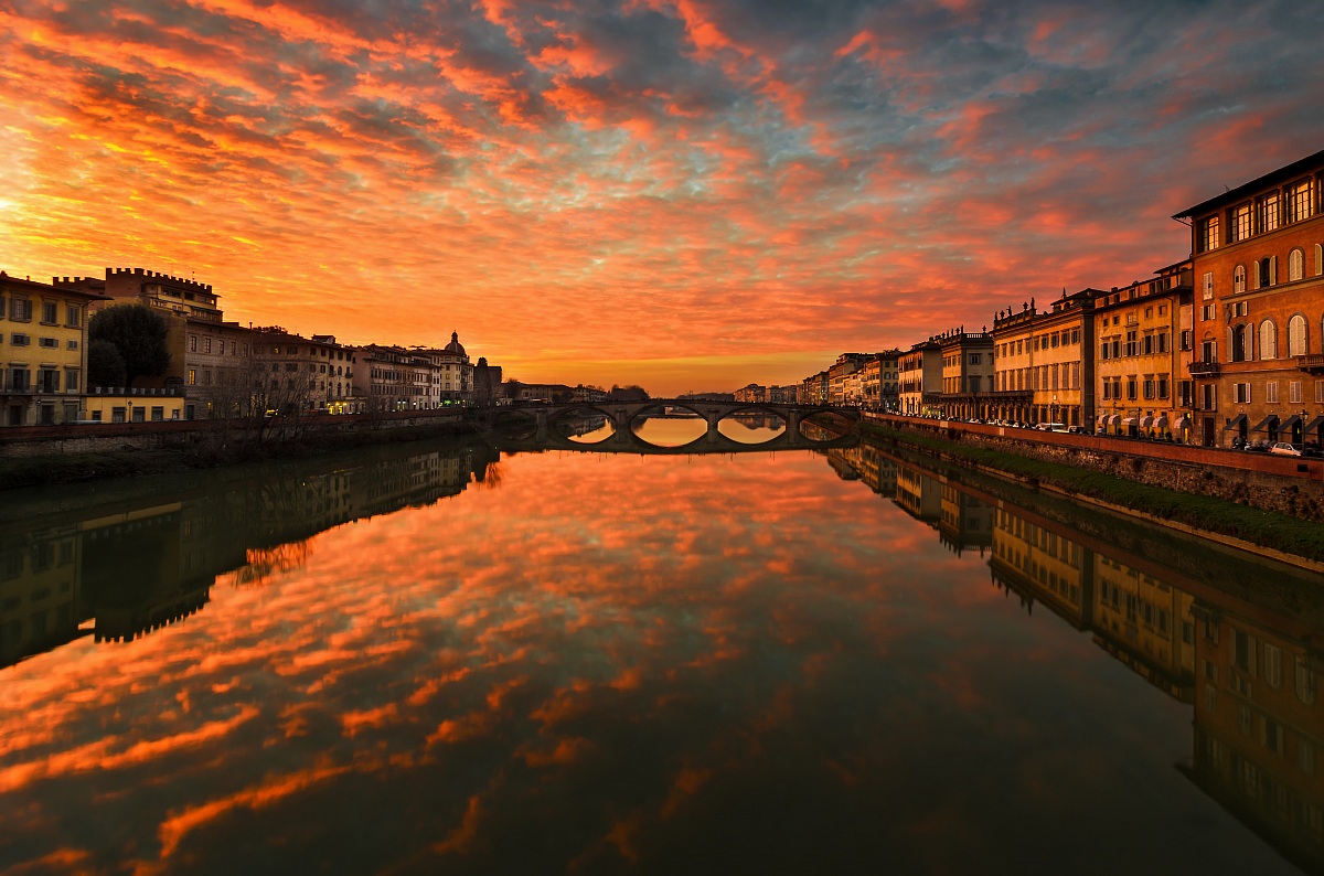 Tramonto a Firenze .... Ponte Santa Trinità