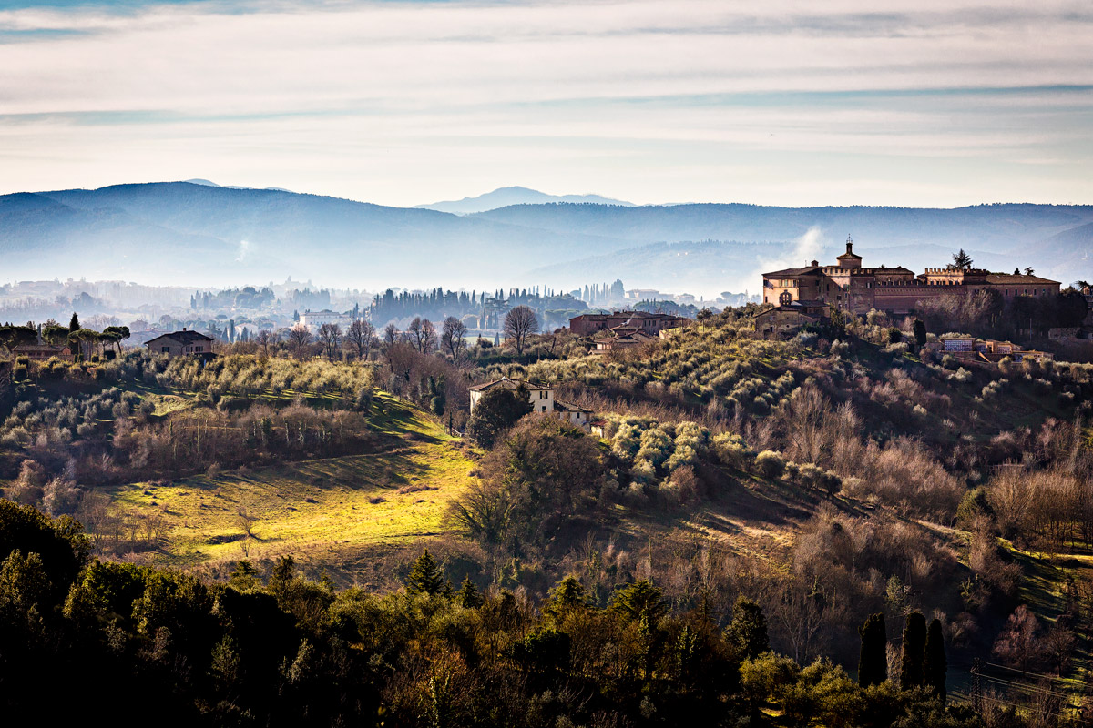View from Porta San Marco in Siena