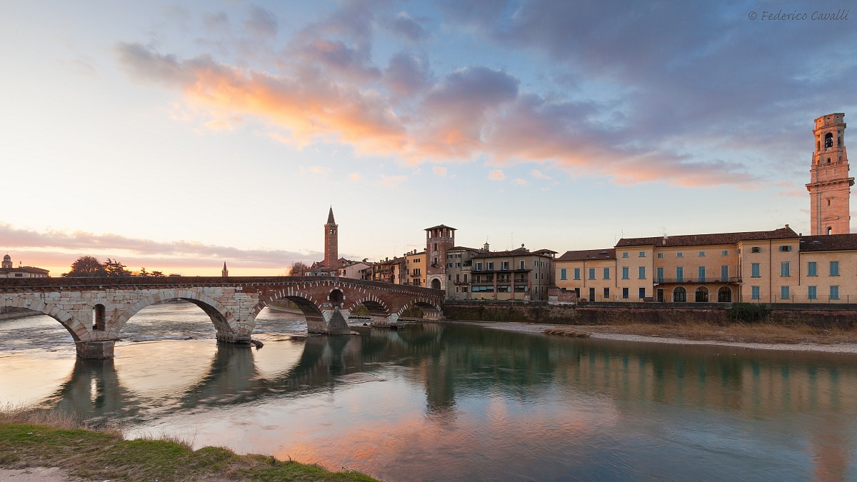 Stone Bridge at first light in the morning