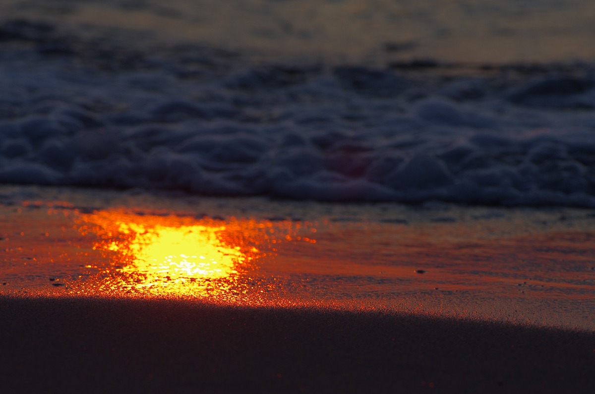 Tramonto sull'arenile