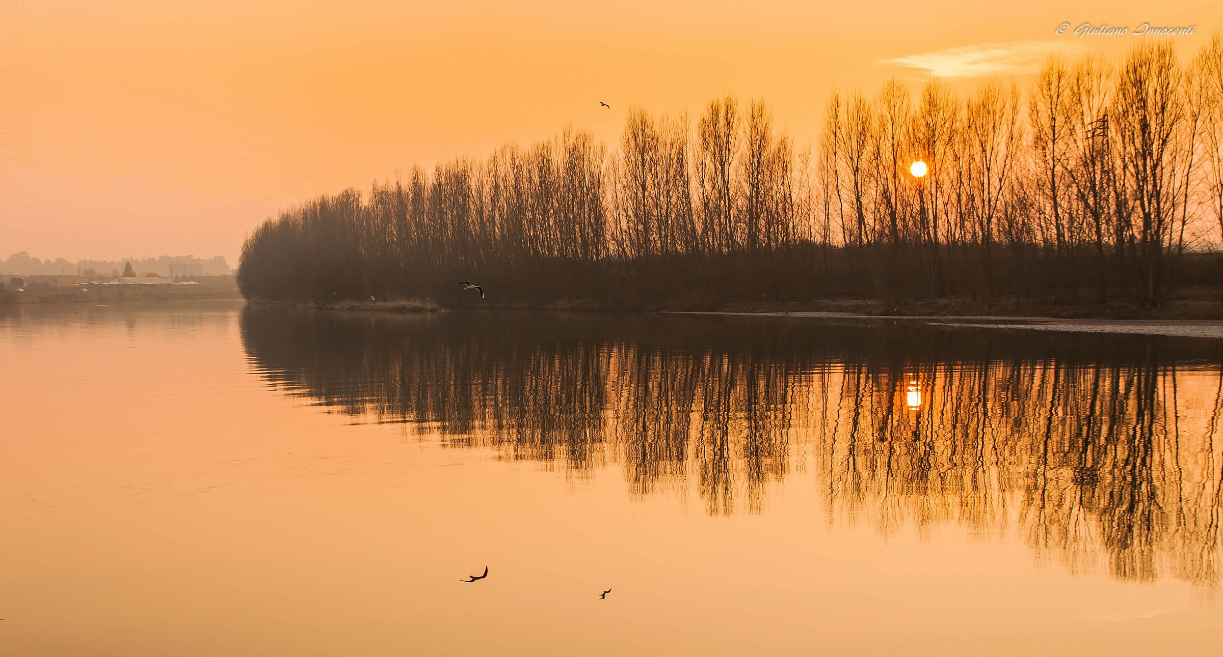 reflections and sunset sull'Adige