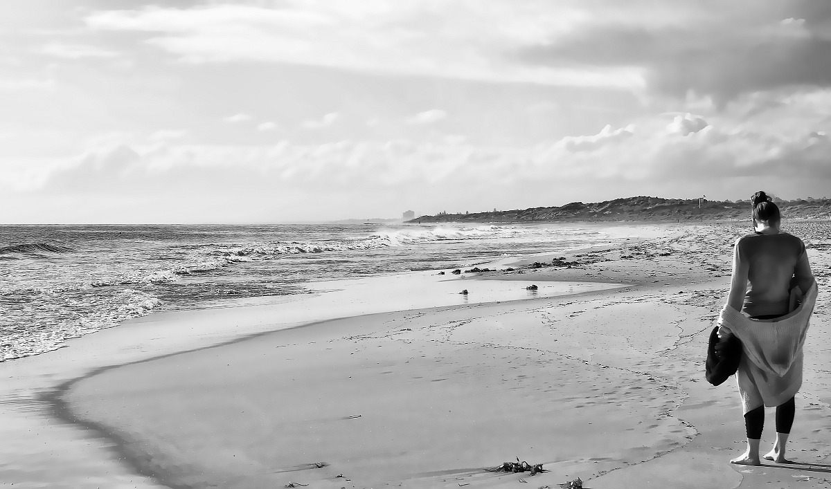 On the beach in Perth
