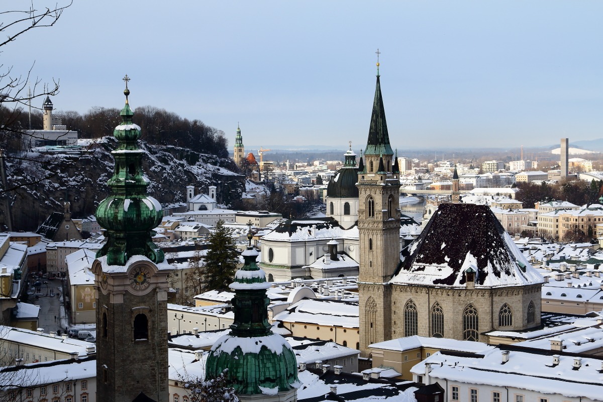 Salisburgo, le chiese dall'alto