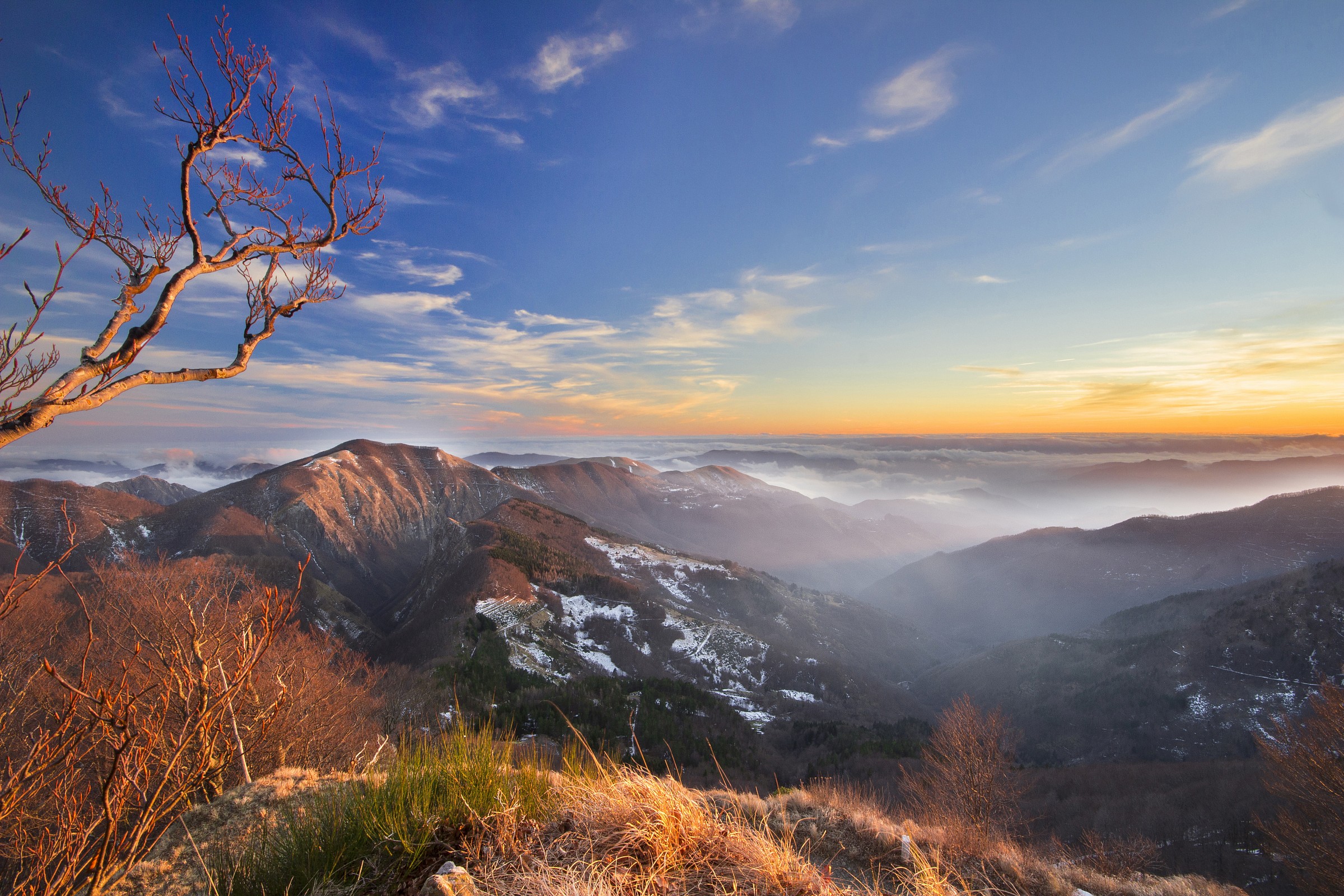 Sunset sull'Orrido Botri