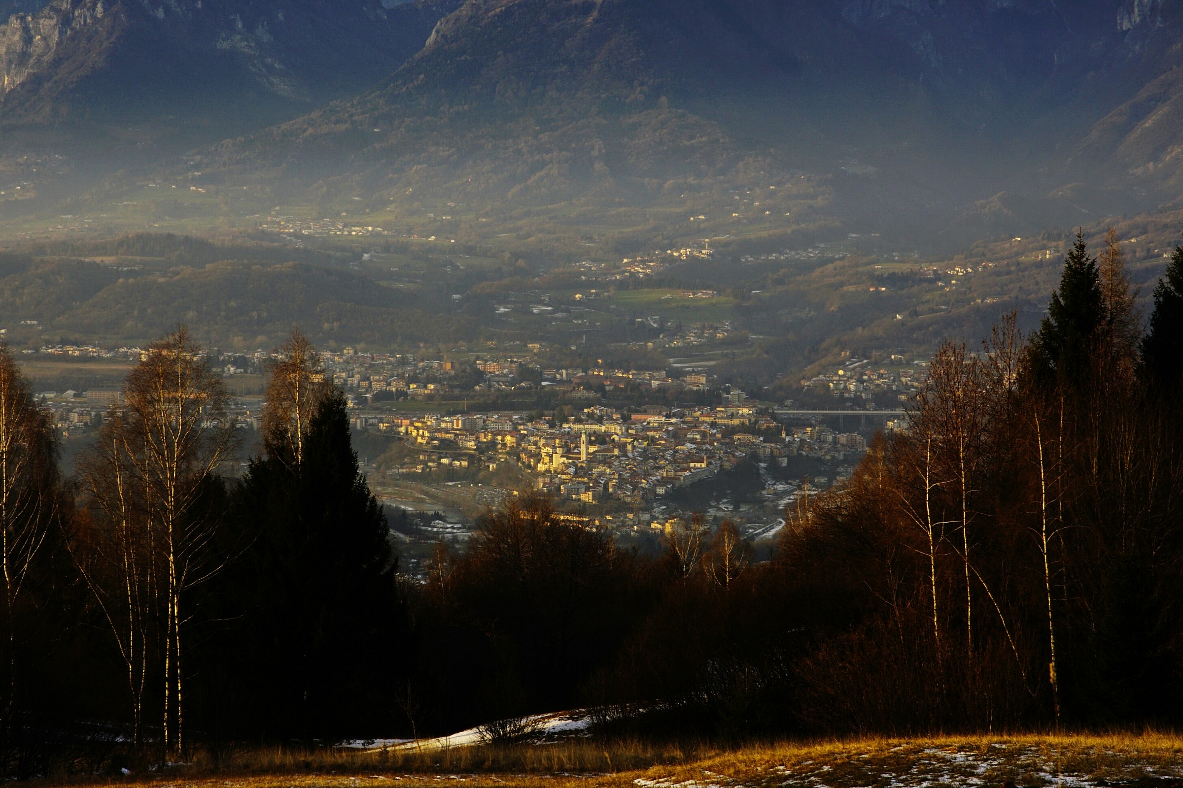 Belluno ultima luce della sera