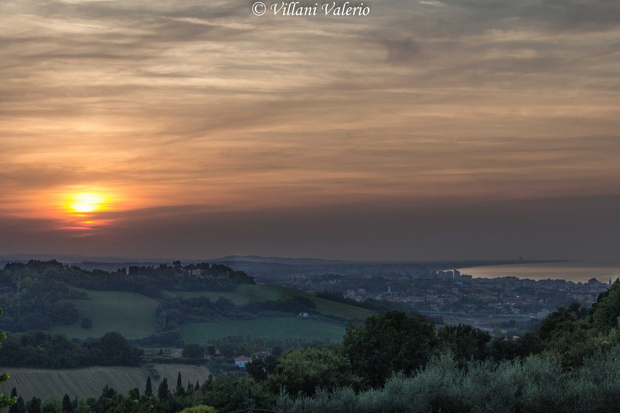 Tramonto sulla riviera romagnola