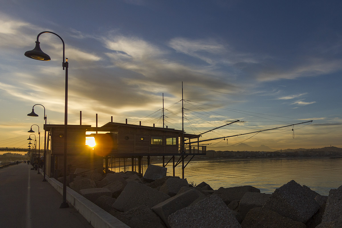 Trabocco sul fiume Pescara