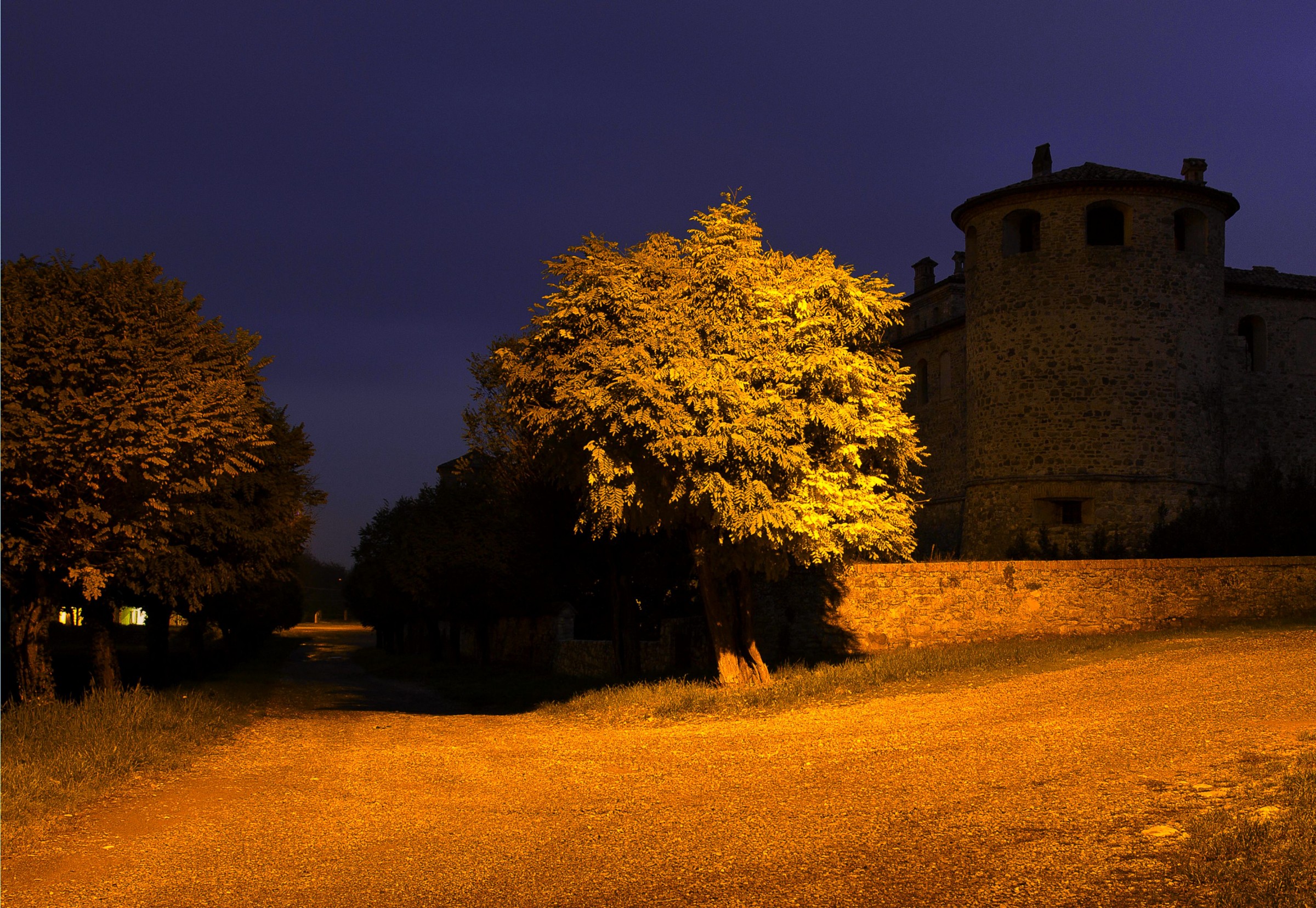 night at the castle of Agazzano