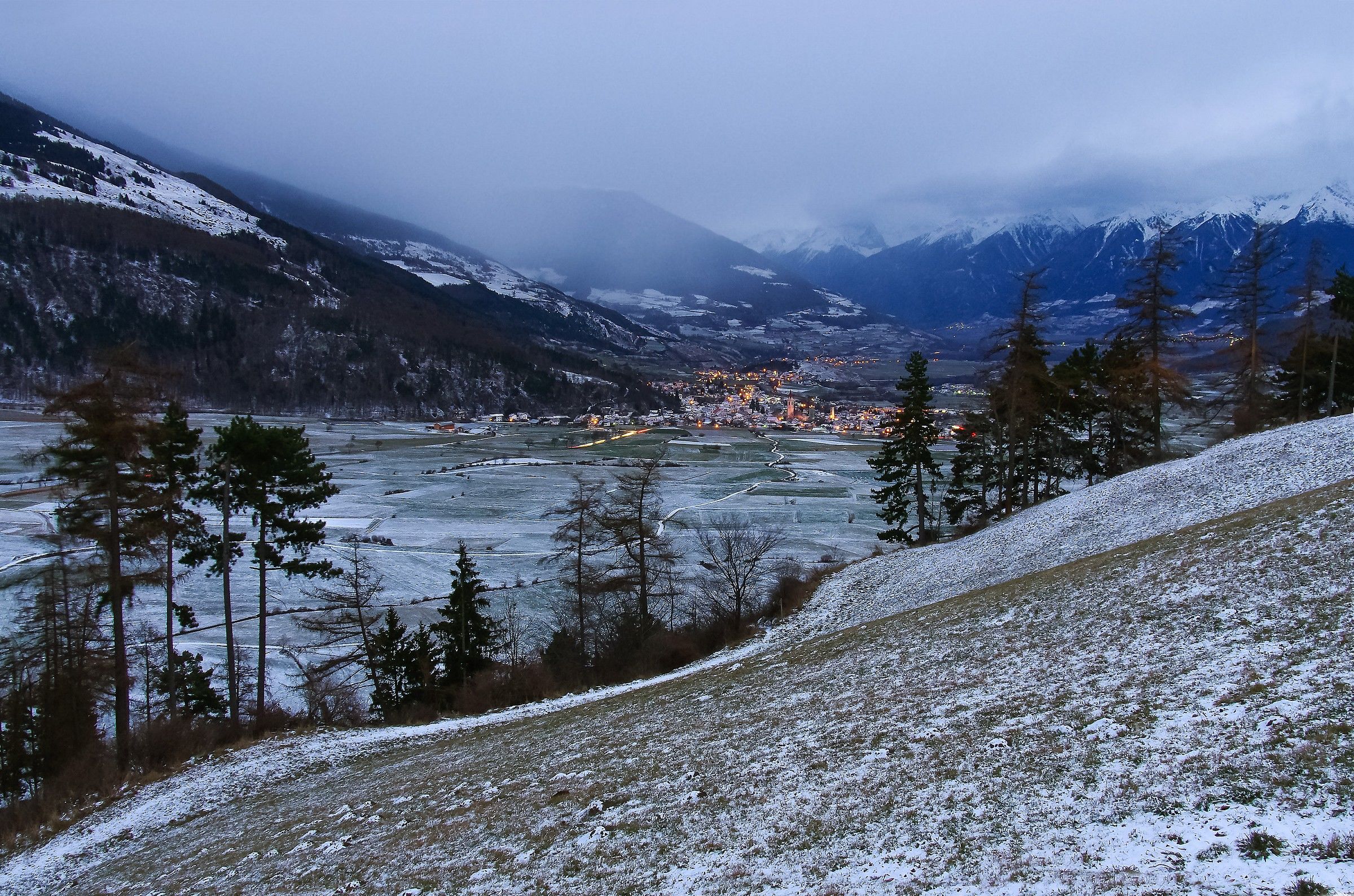 Vinschgau and in the background the country Malles (bz)