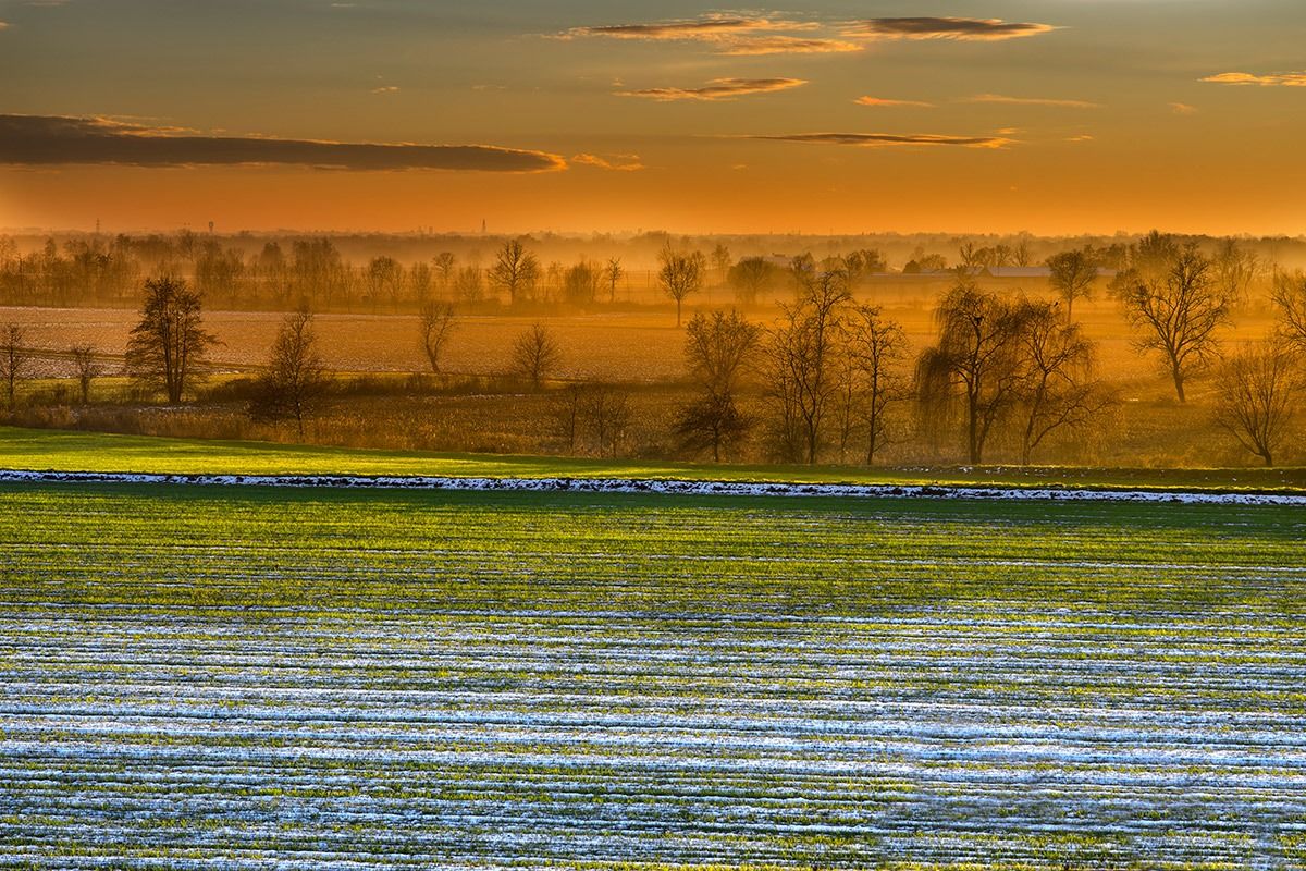 Sunset over the valley