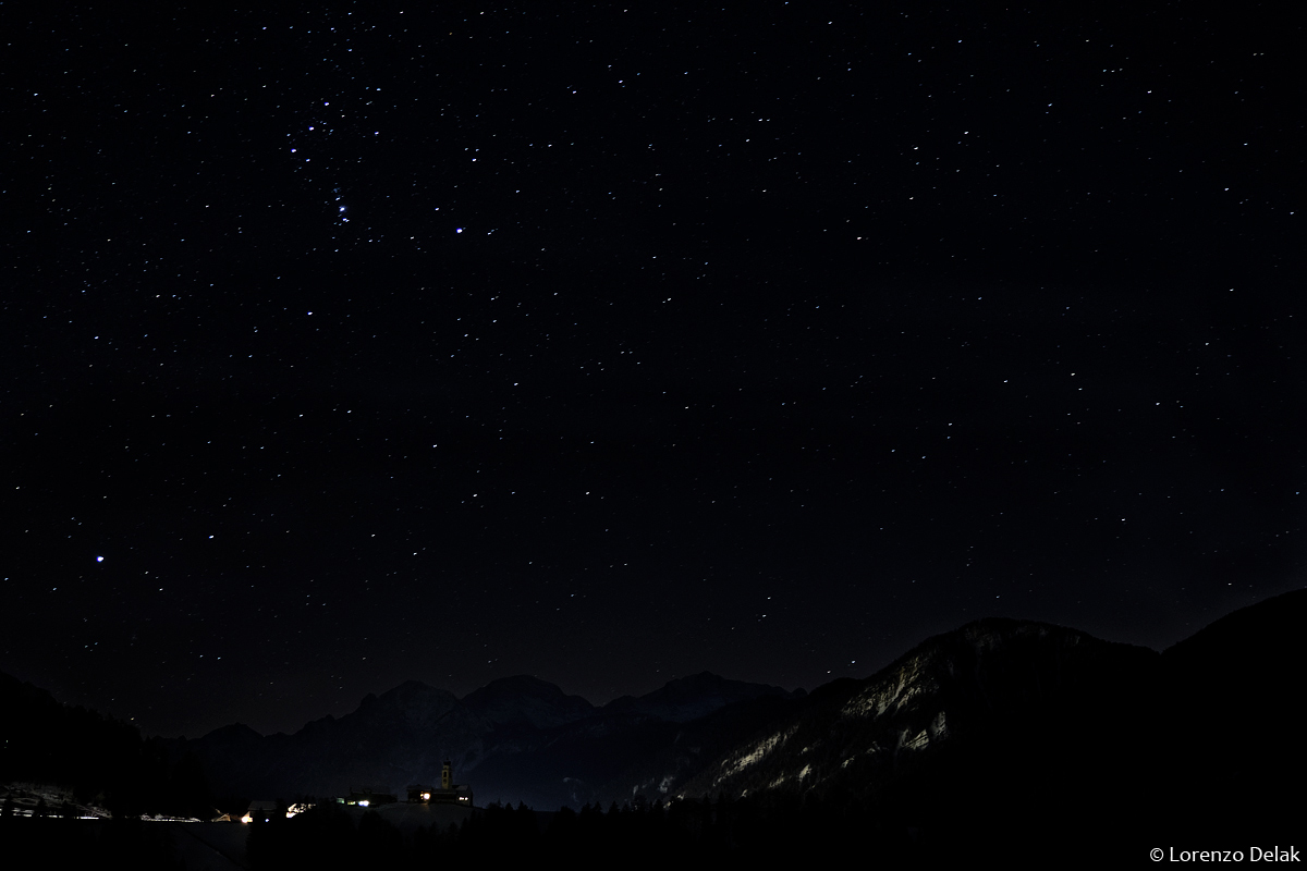 Notte nella valle di Marebbe