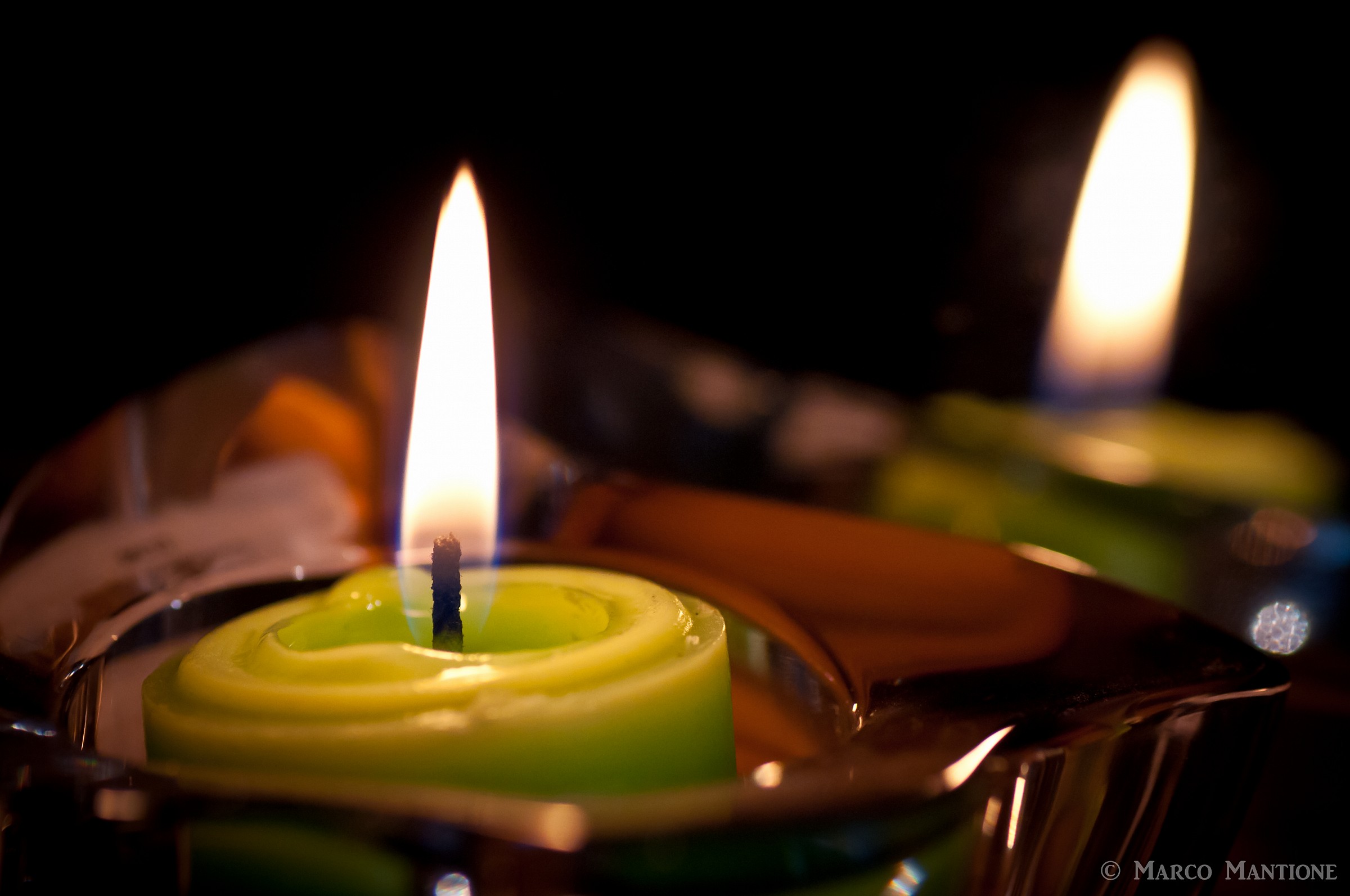 Candle and reflection