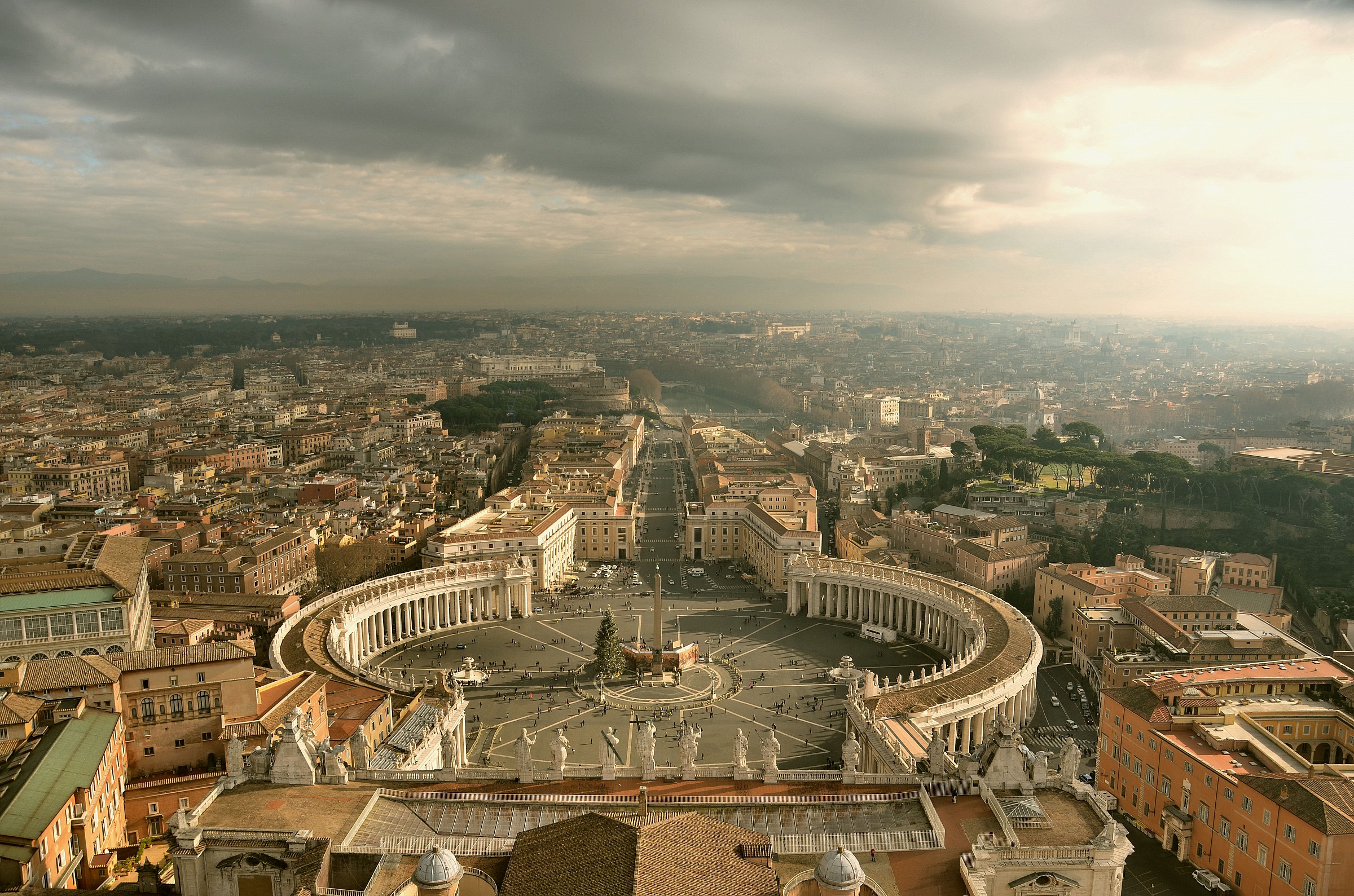 View of St. Peter's Square and part of Rome