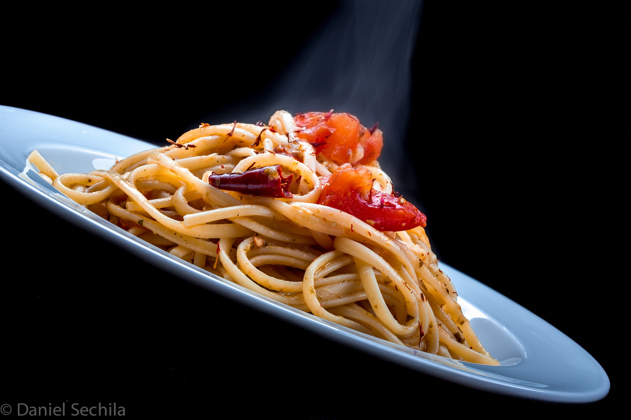 Spaghetii peperoncini e Pesto