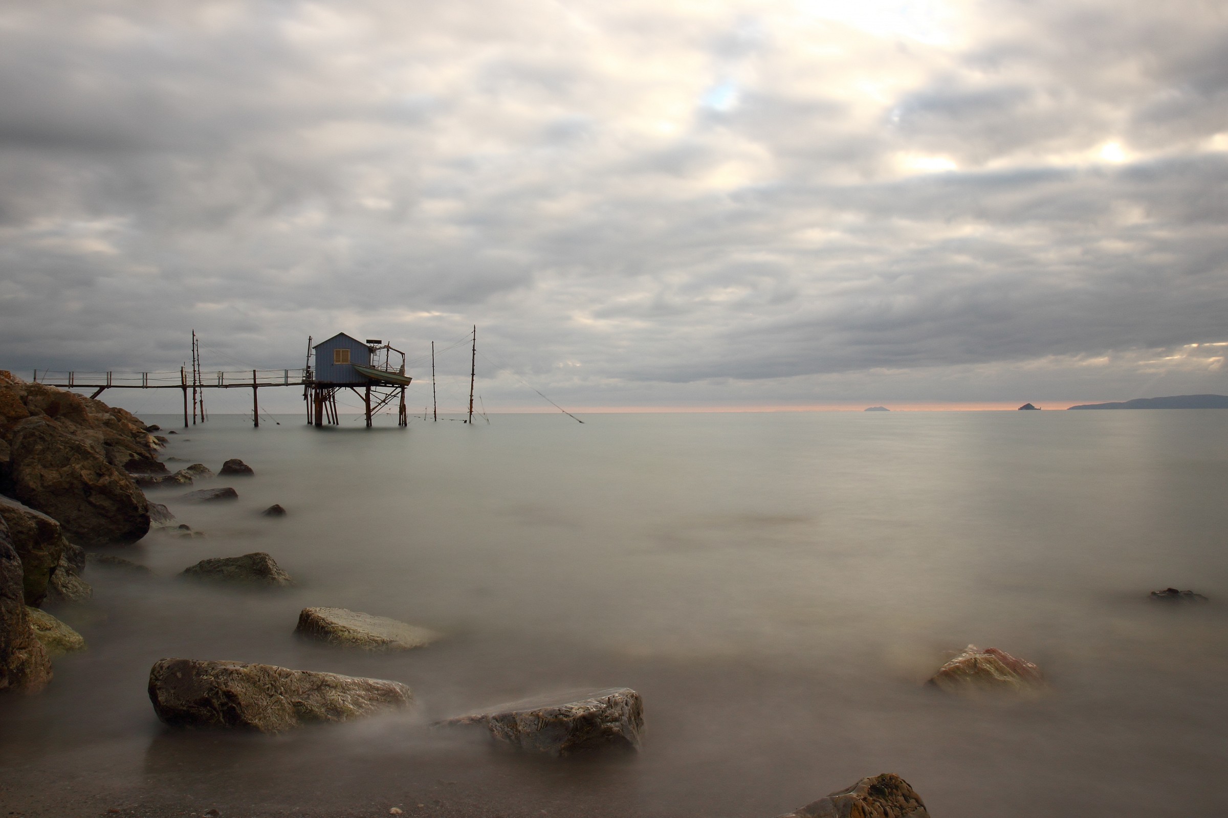 Retone sulla costa in inverno