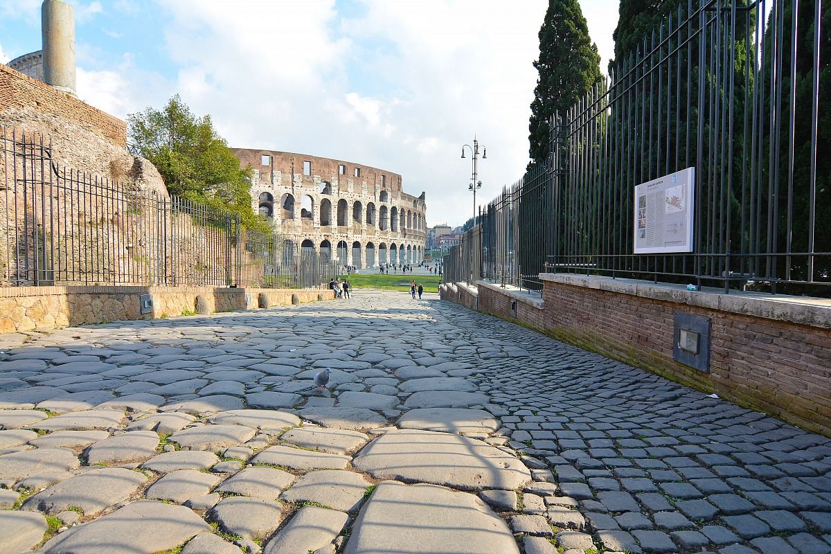 Roman Road overlooking the Colosseum